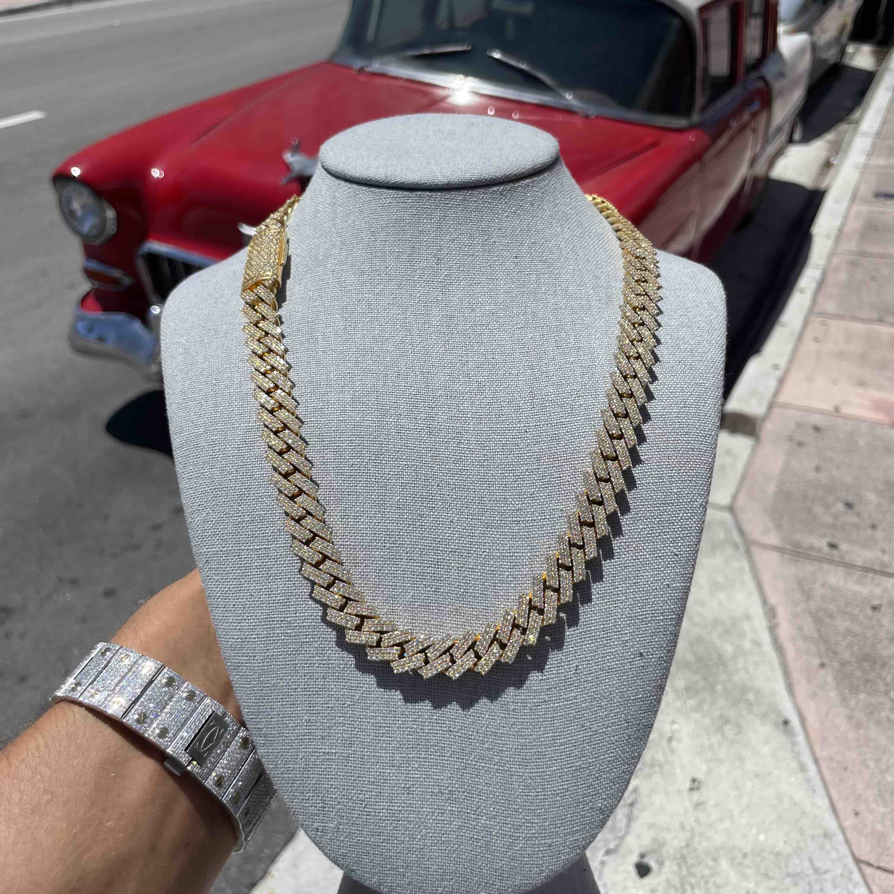 10k Yellow Gold BUST DOWN Iced Out