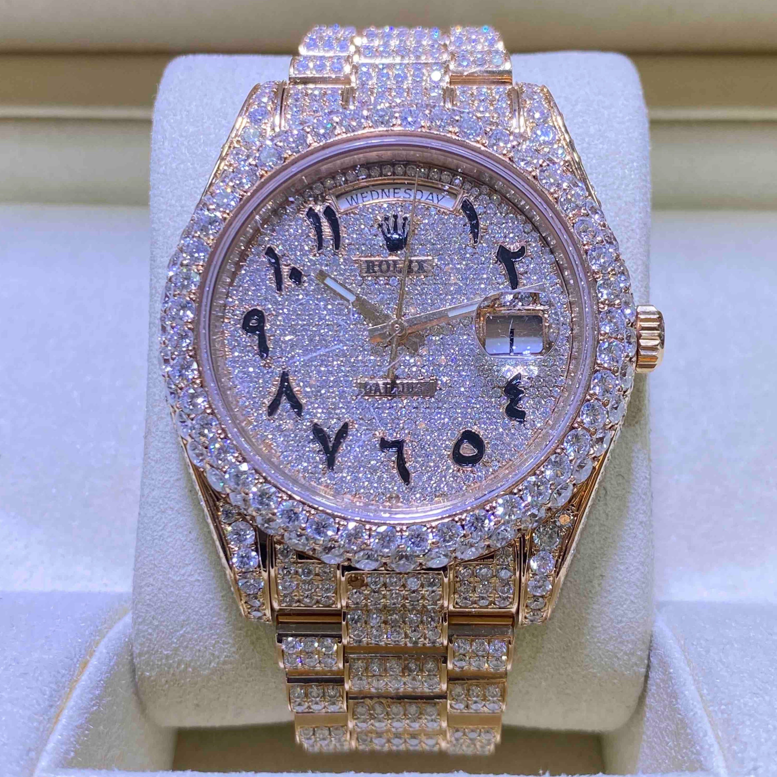 iced out rolex vvs