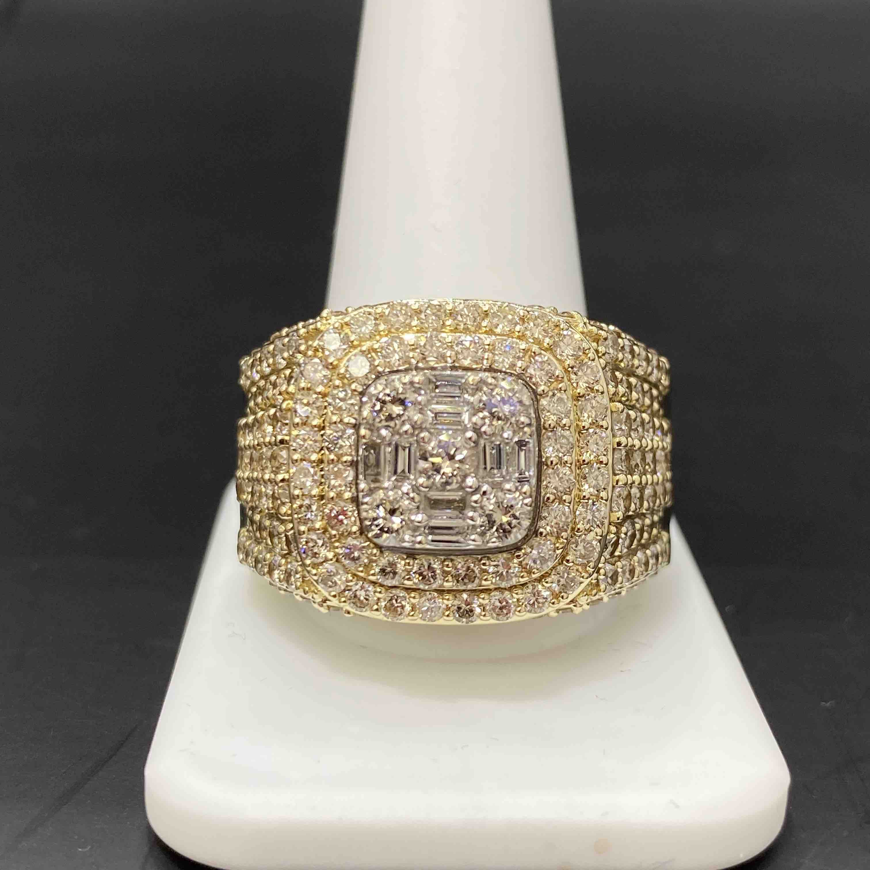 14k Bust Down VVS-1 Ring | 6 Cts | Natural Diamonds