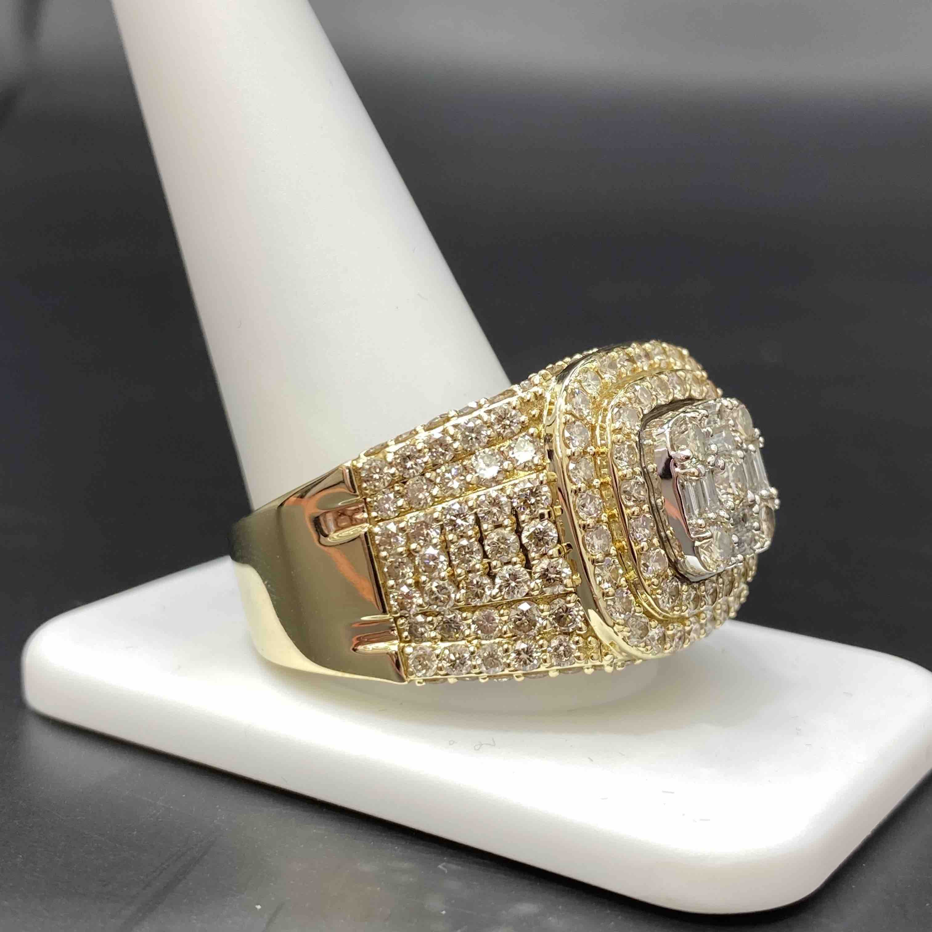 14k Bust Down VVS-1 Ring | 6 Cts | Natural Diamonds