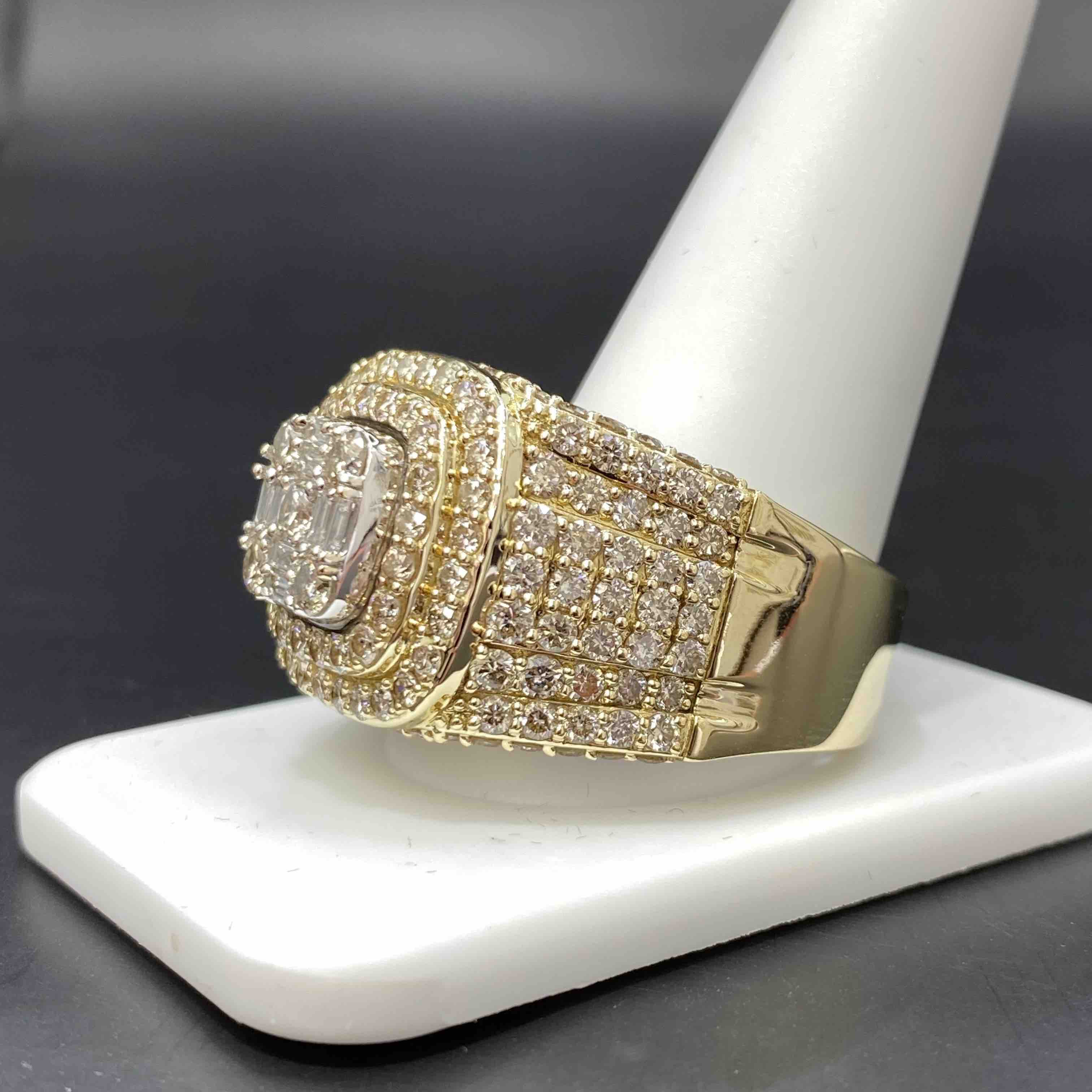 14k Bust Down VVS-1 Ring | 6 Cts | Natural Diamonds