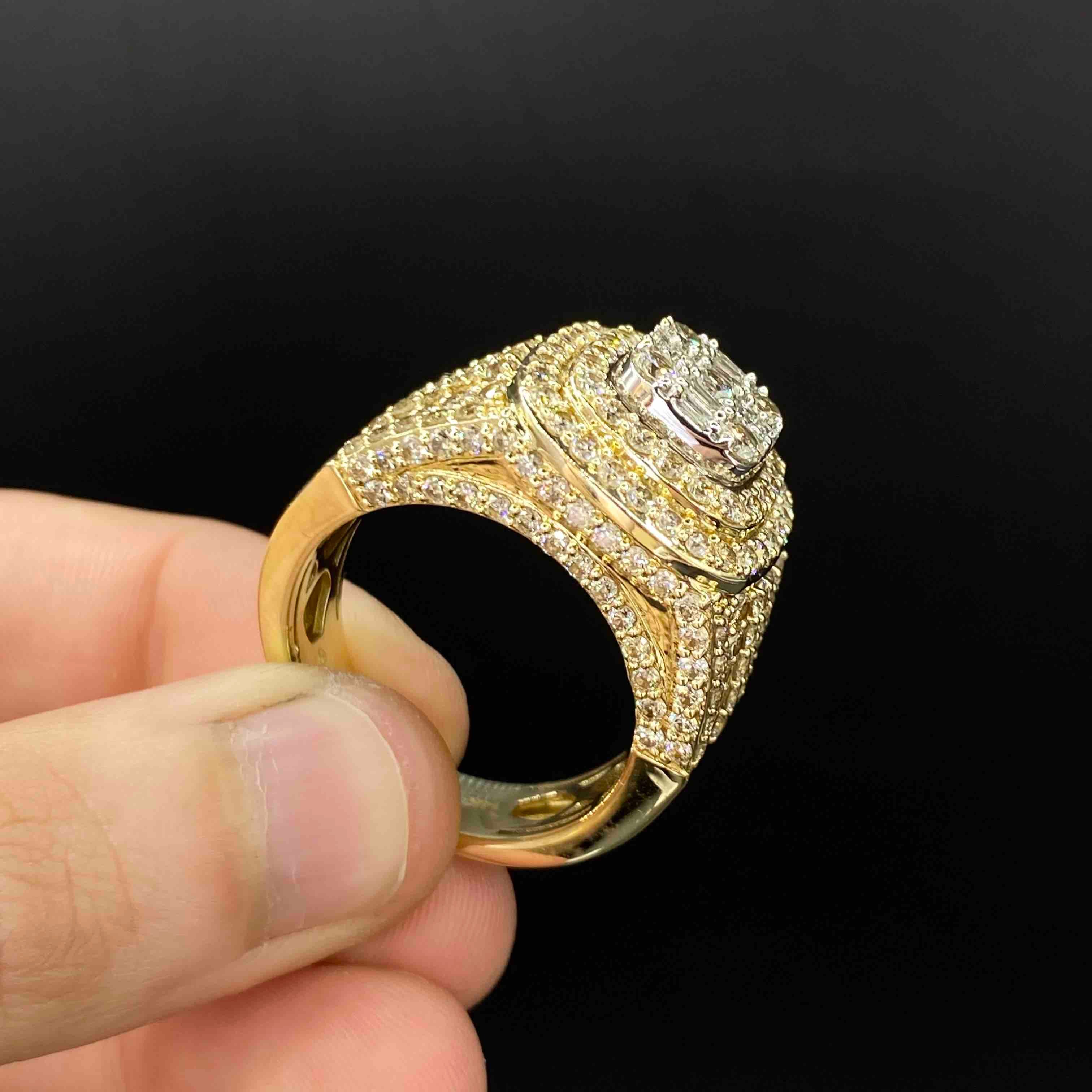 14k Bust Down VVS-1 Ring | 6 Cts | Natural Diamonds