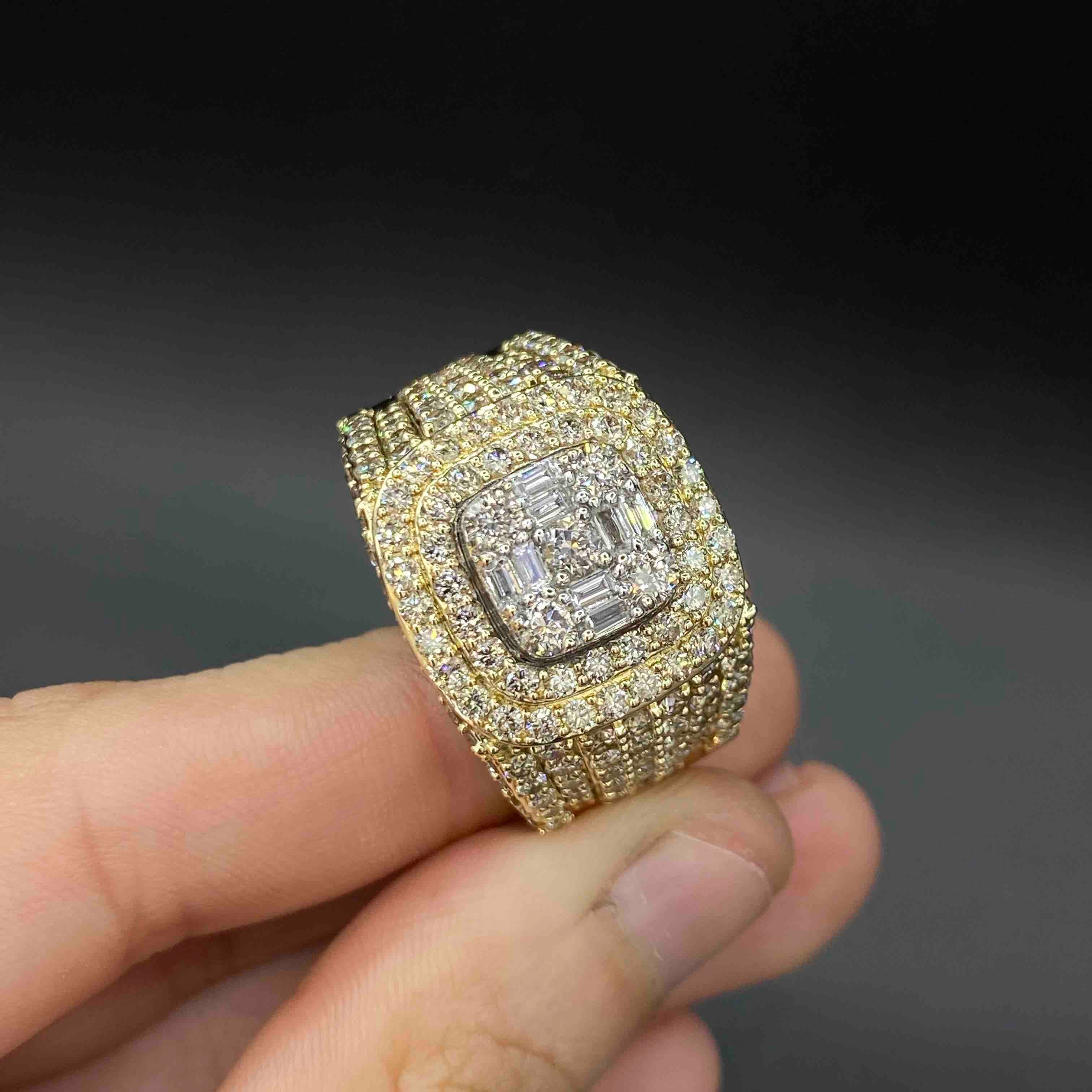 14k Bust Down VVS-1 Ring | 6 Cts | Natural Diamonds