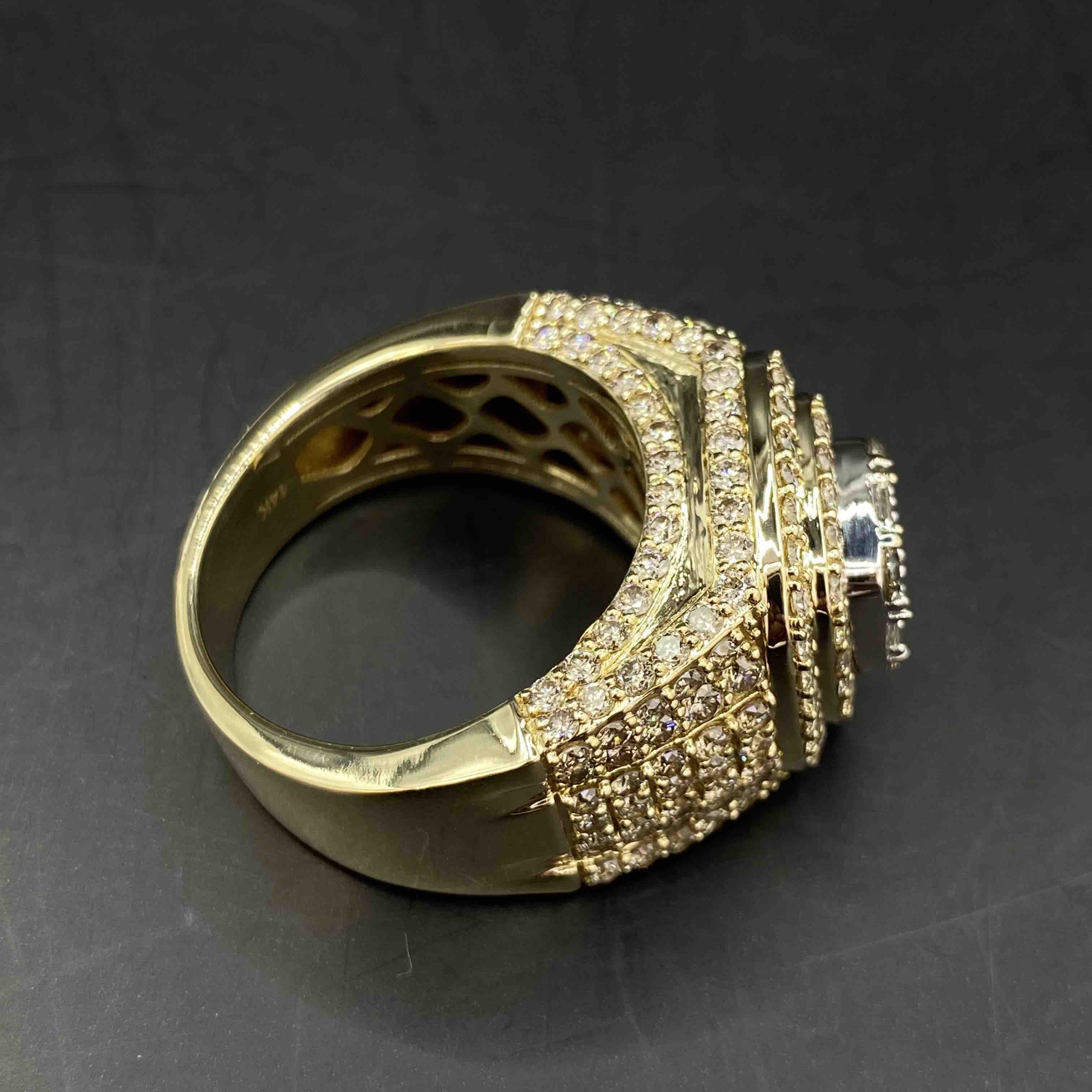 14k Bust Down VVS-1 Ring | 6 Cts | Natural Diamonds