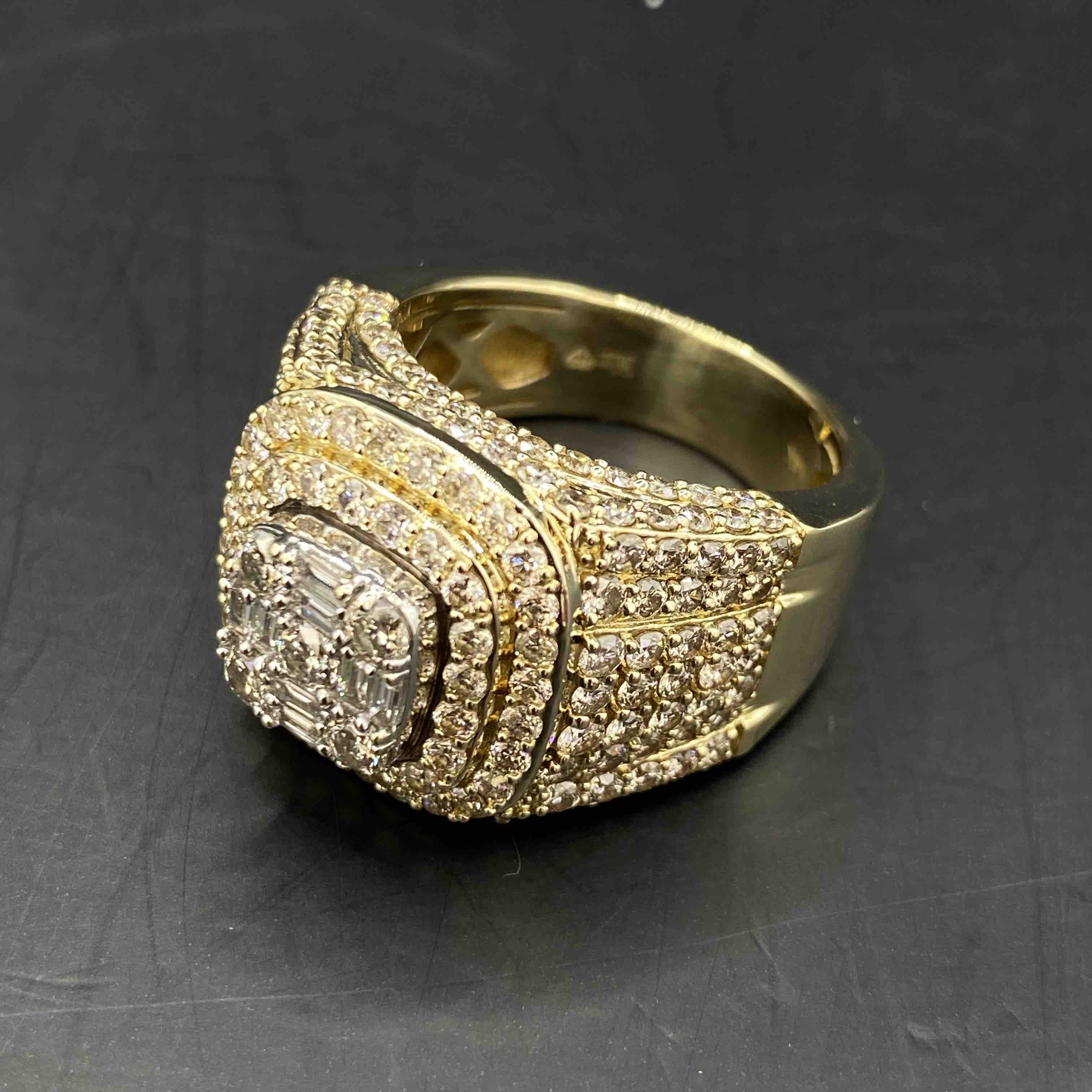 14k Bust Down VVS-1 Ring | 6 Cts | Natural Diamonds