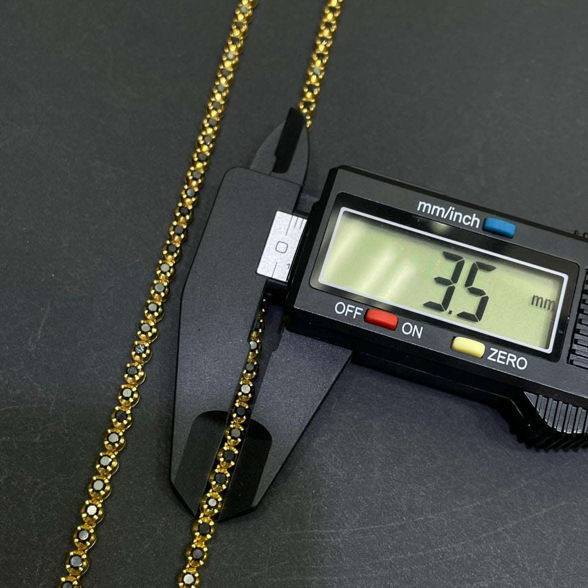 14k Black Diamond Tennis Chain