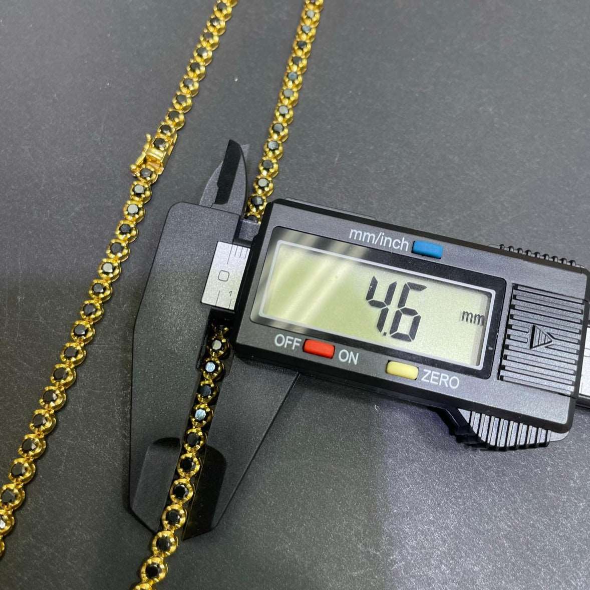 14k Black Diamond Tennis Chain