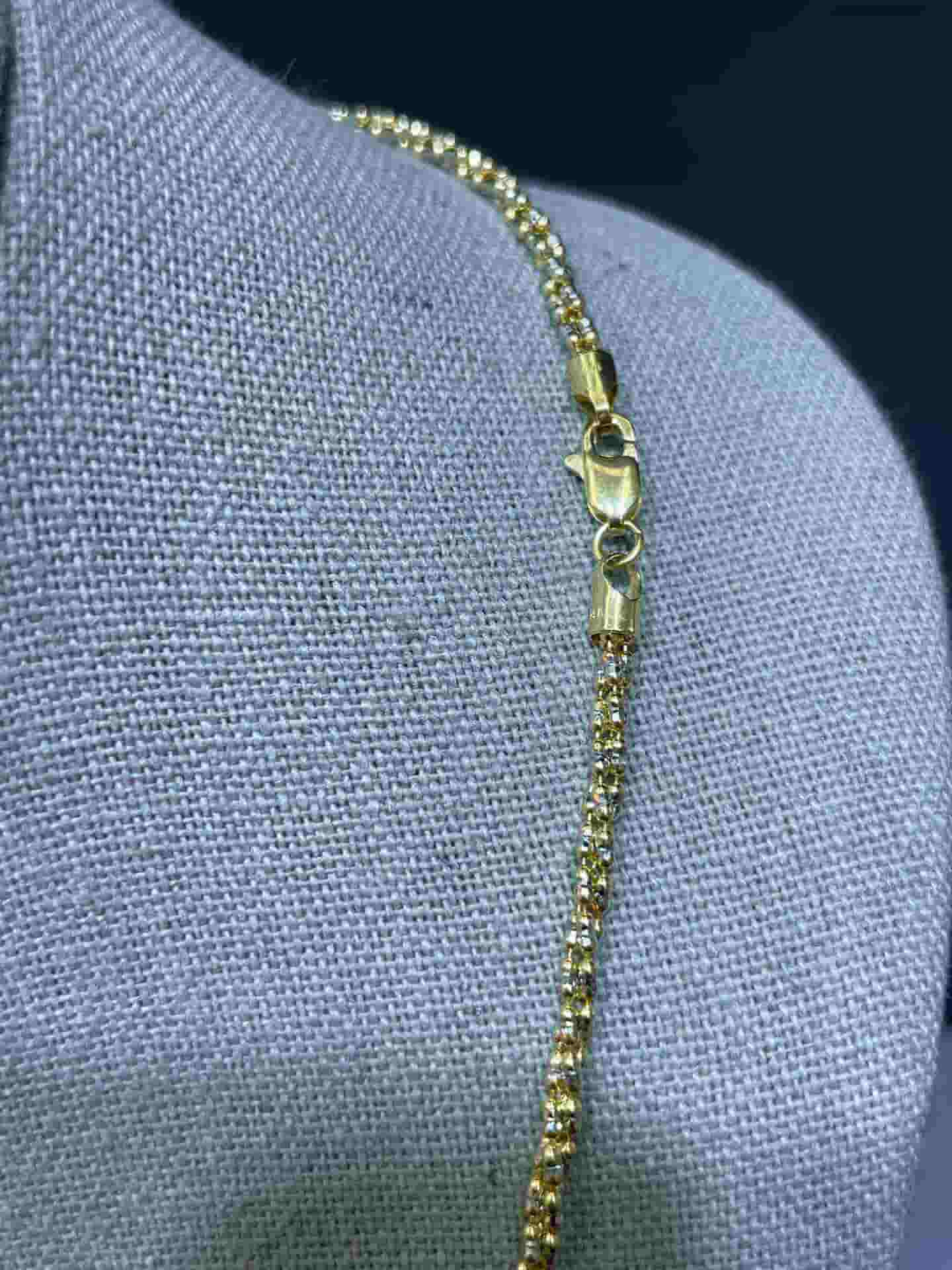 14k Yellow Gold Popcorn Chain