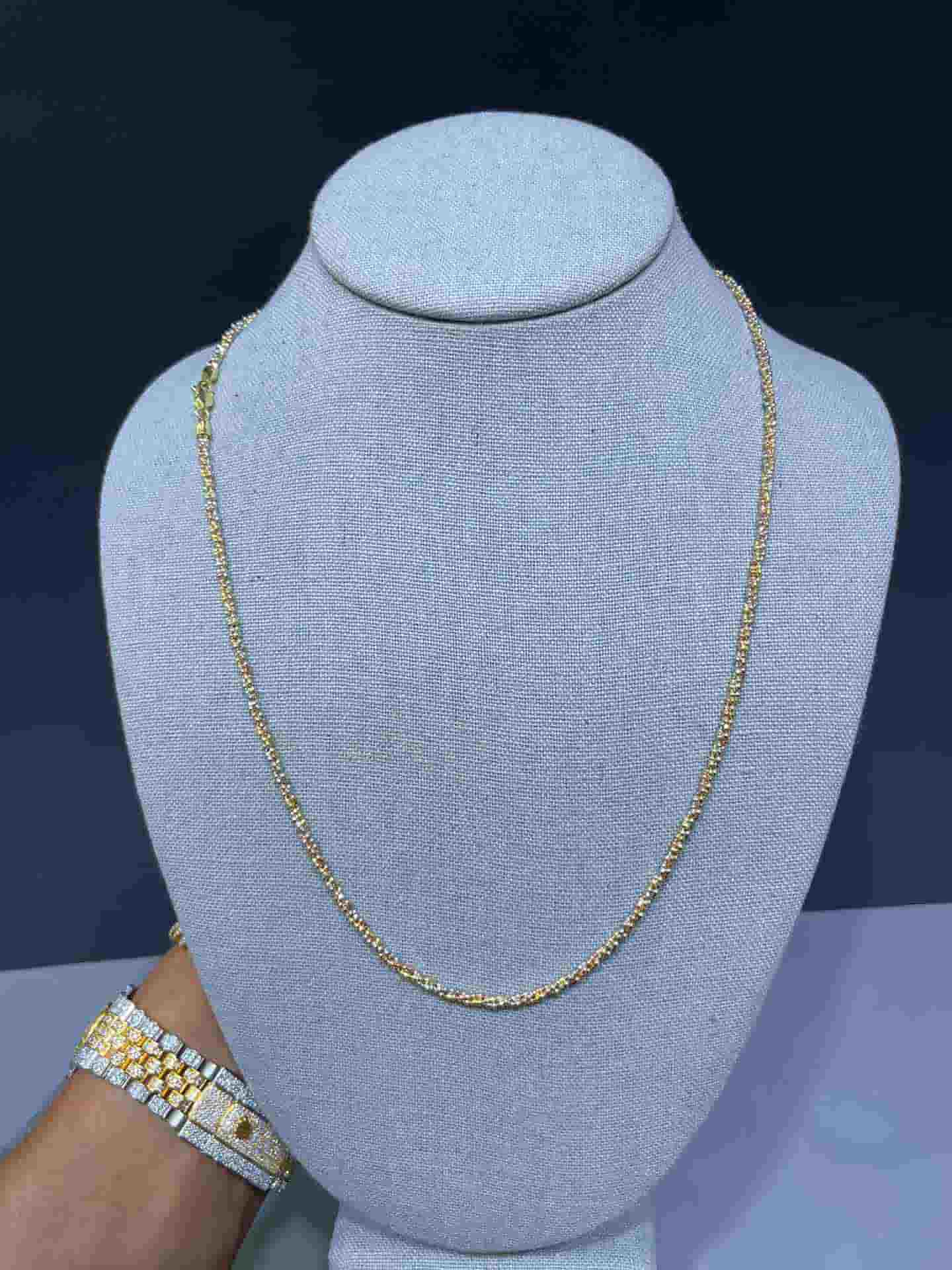 14k Gold Popcorn Chain