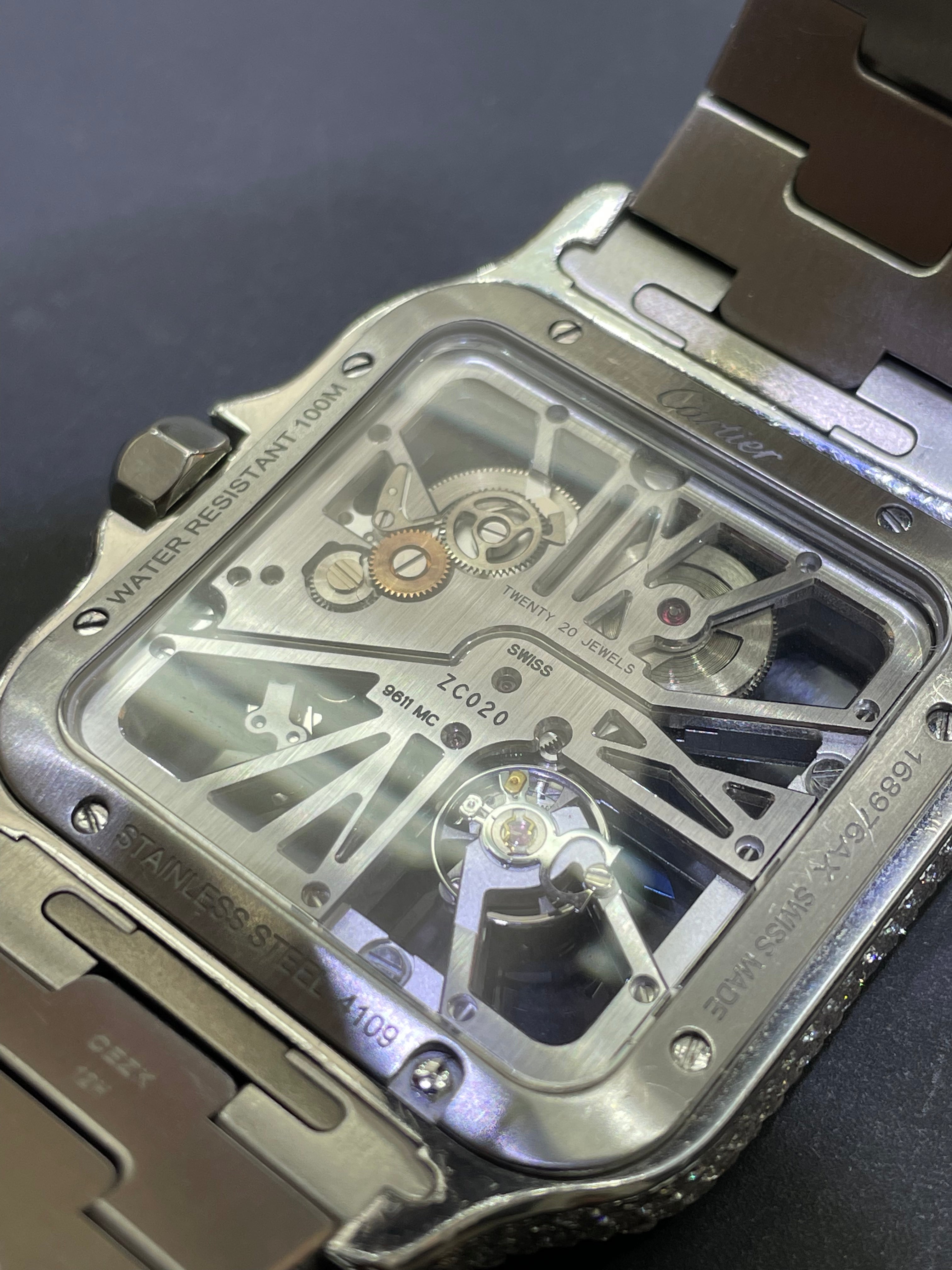 Iced Out Cartier Skeleton