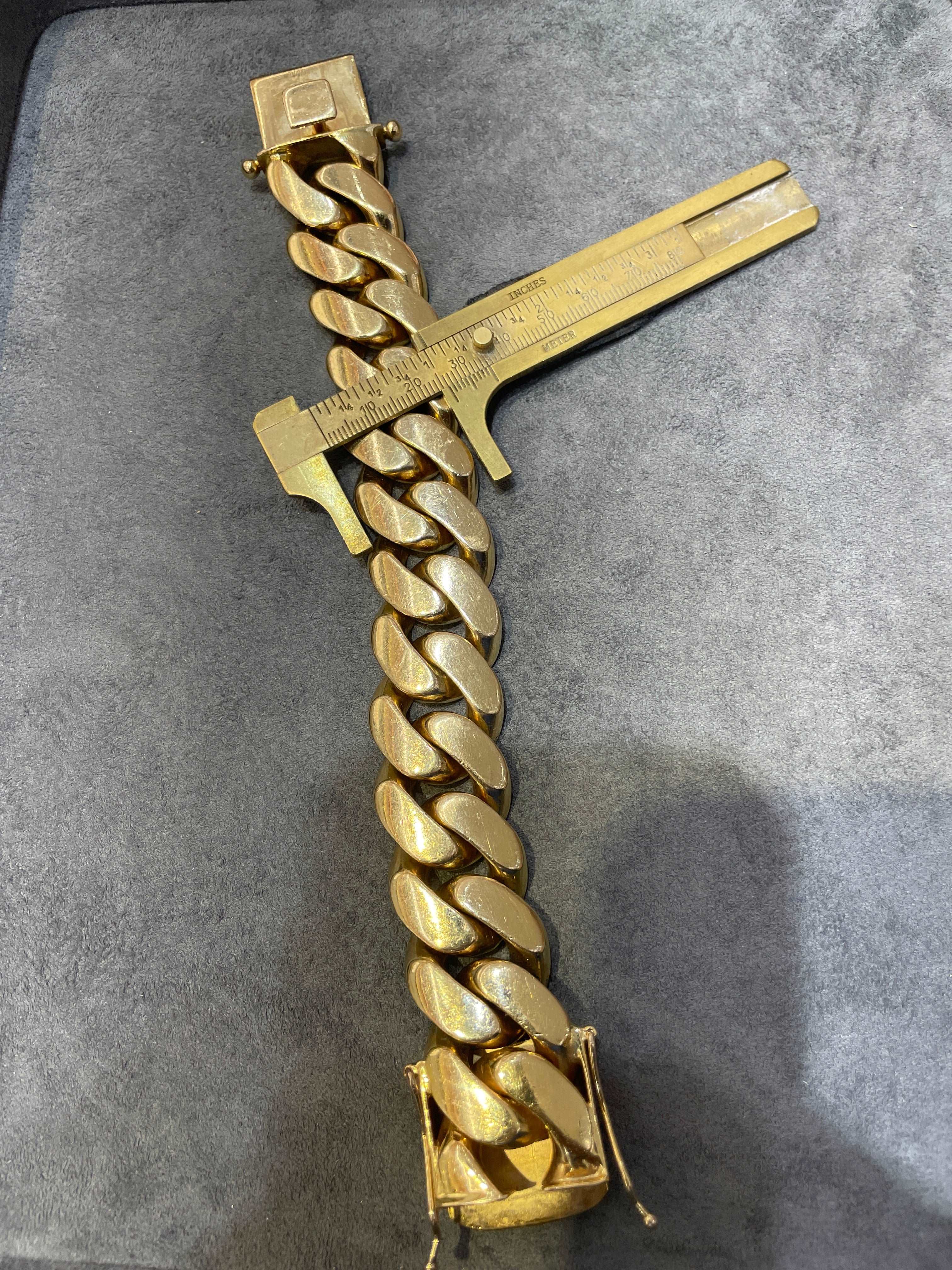 14k 26mm Miami Cuban link Bracelet
