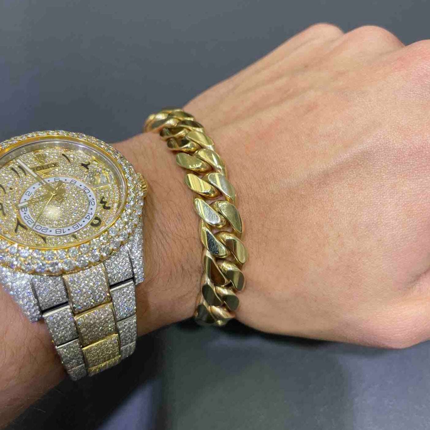 10K CUBAN LINK BRACELET 12.5mm 92 G