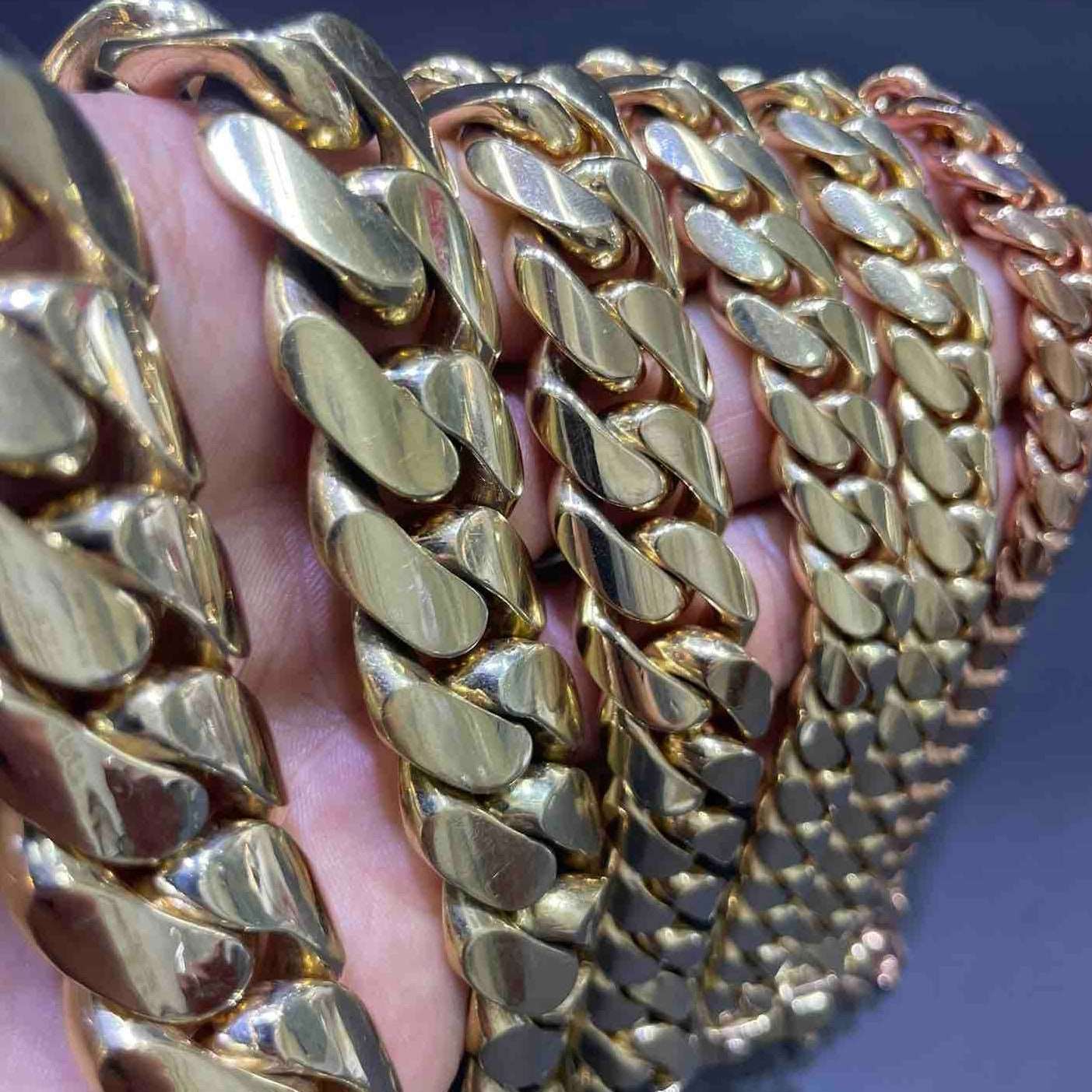 10K CUBAN LINK BRACELET 12.5mm 92 G