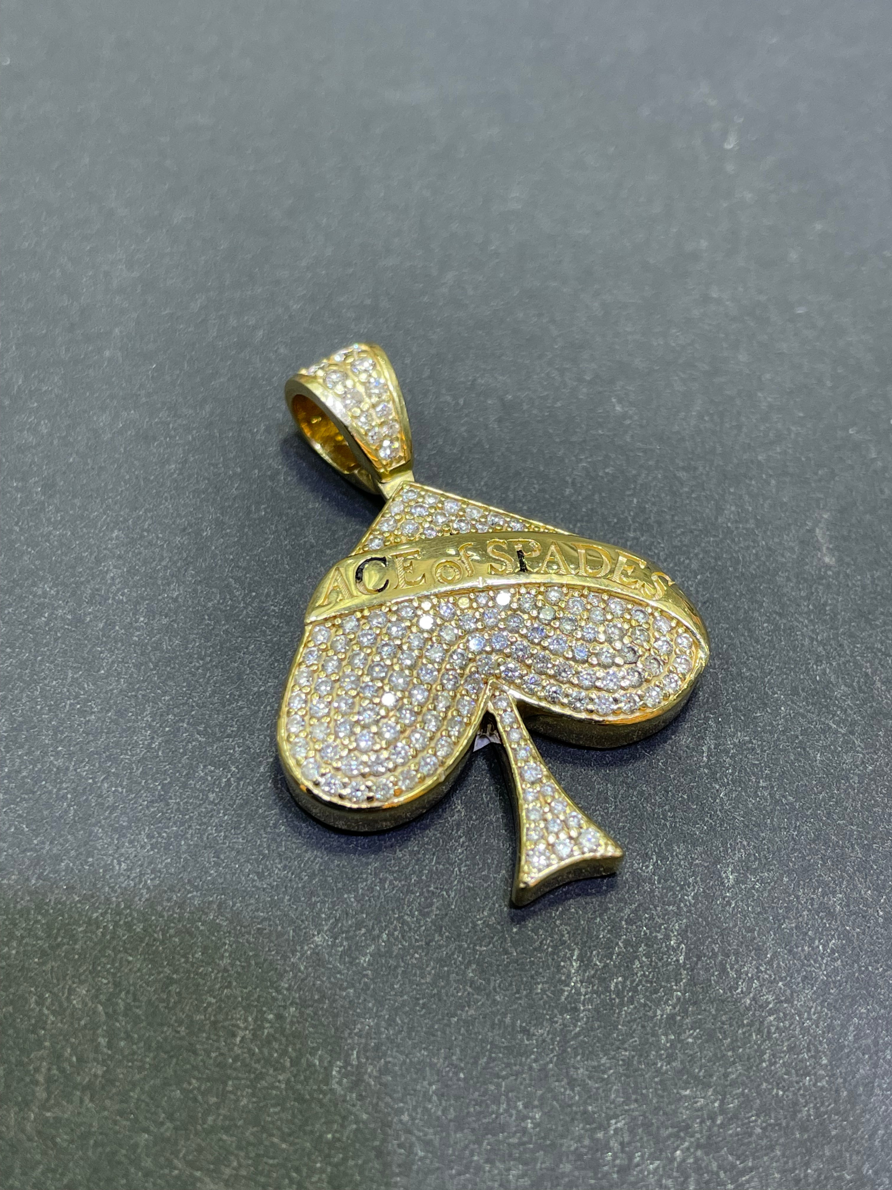 Ace of Spade Heart Pendant