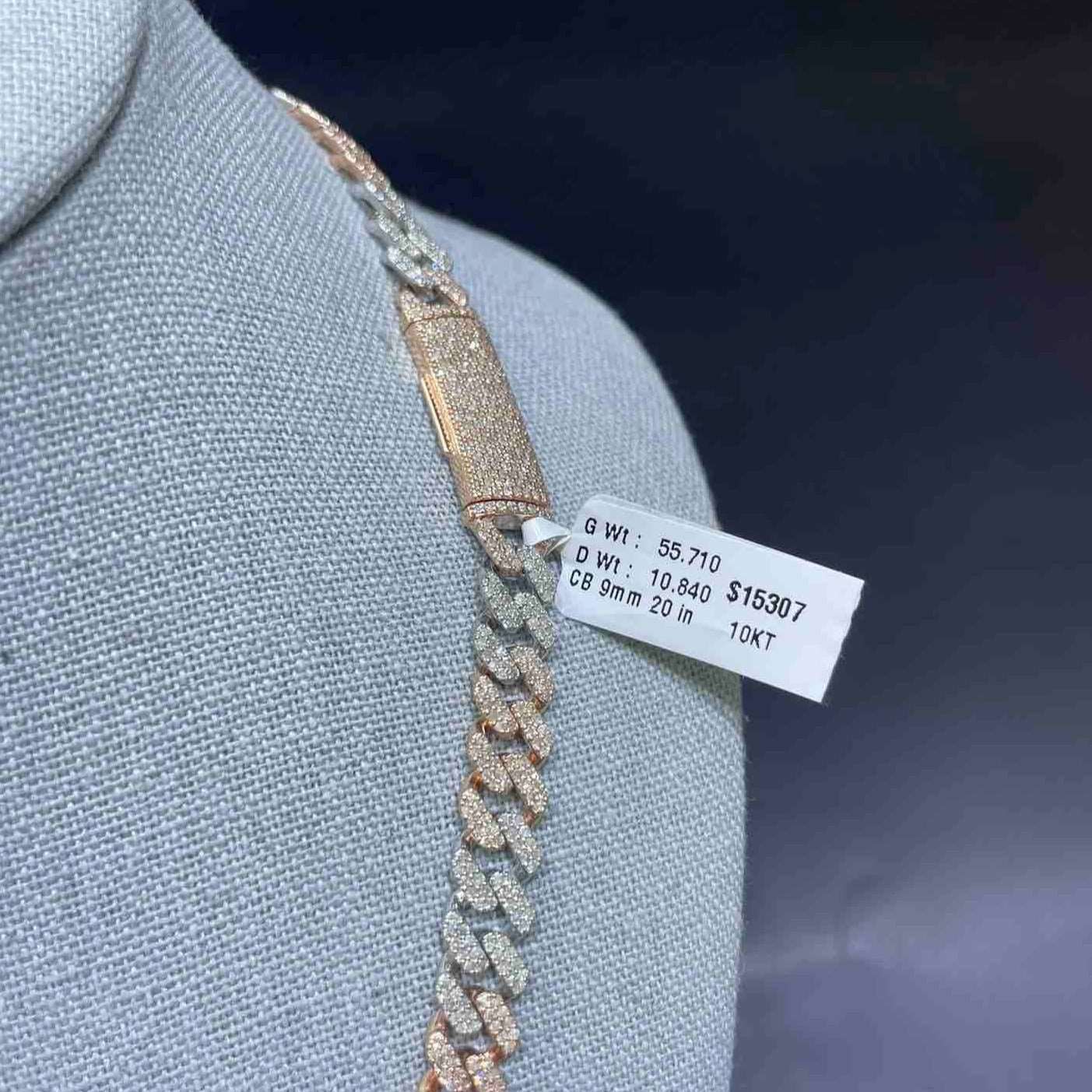 Two Tone Iced Cuban Link Chain