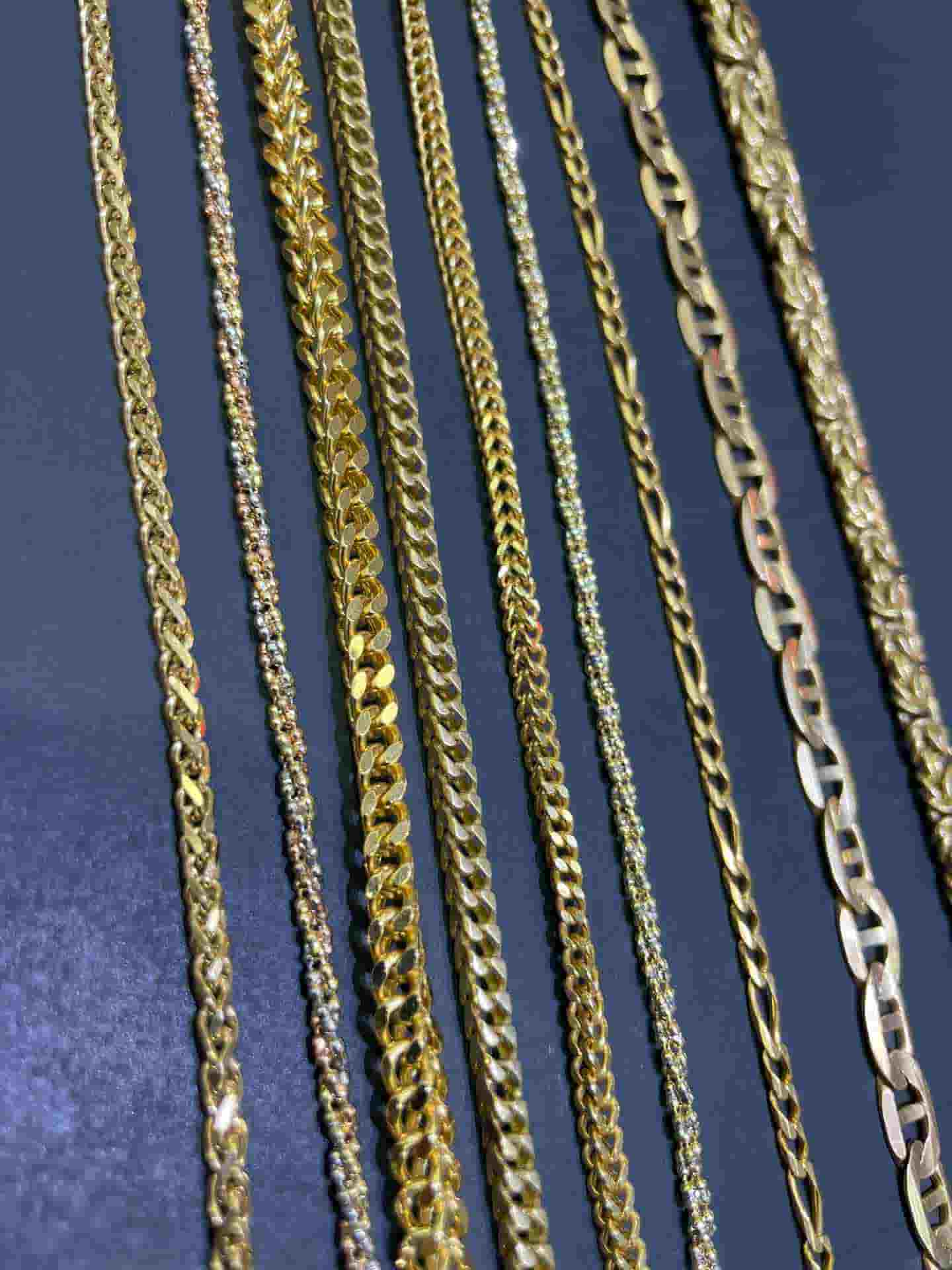 14k Gold Popcorn Chain