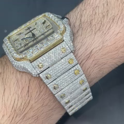 Iced Out Cartier Watch