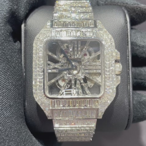 Cartier Skeleton Iced Out Chandelier VVS1 Watch