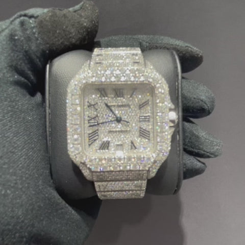 Cartier Santos XL Avalanche Bust Down Stainless Steel VVS