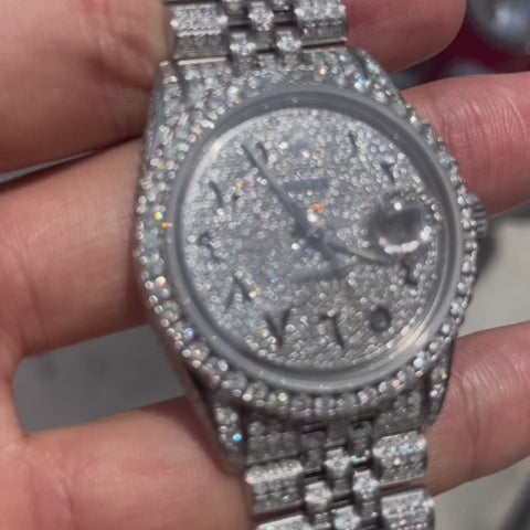 Iced Out Rolex Arabic dial