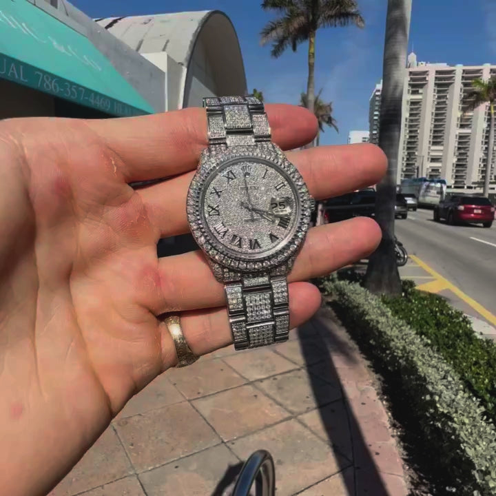ICED OUT 36MM BUST DOWN DATEJUST | VS1 NATURAL DIAMONDS