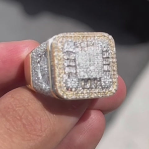 Bust Down Baguette Hip Hop Ring