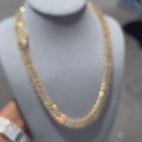 10k Yellow Gold BUST DOWN Iced Out Cuban Link