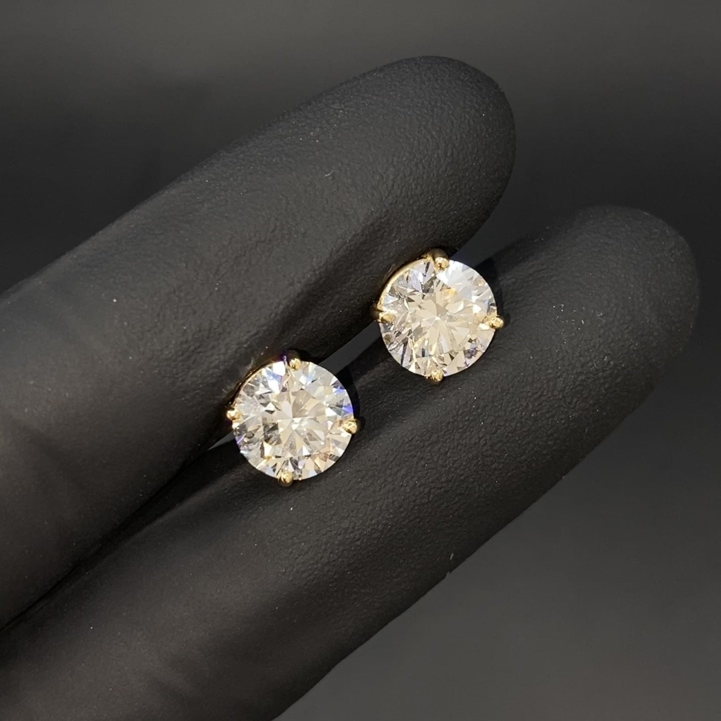 iced out lab earrings