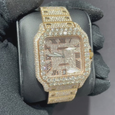 Cartier Santos Rose Gold VVS Bust Down
