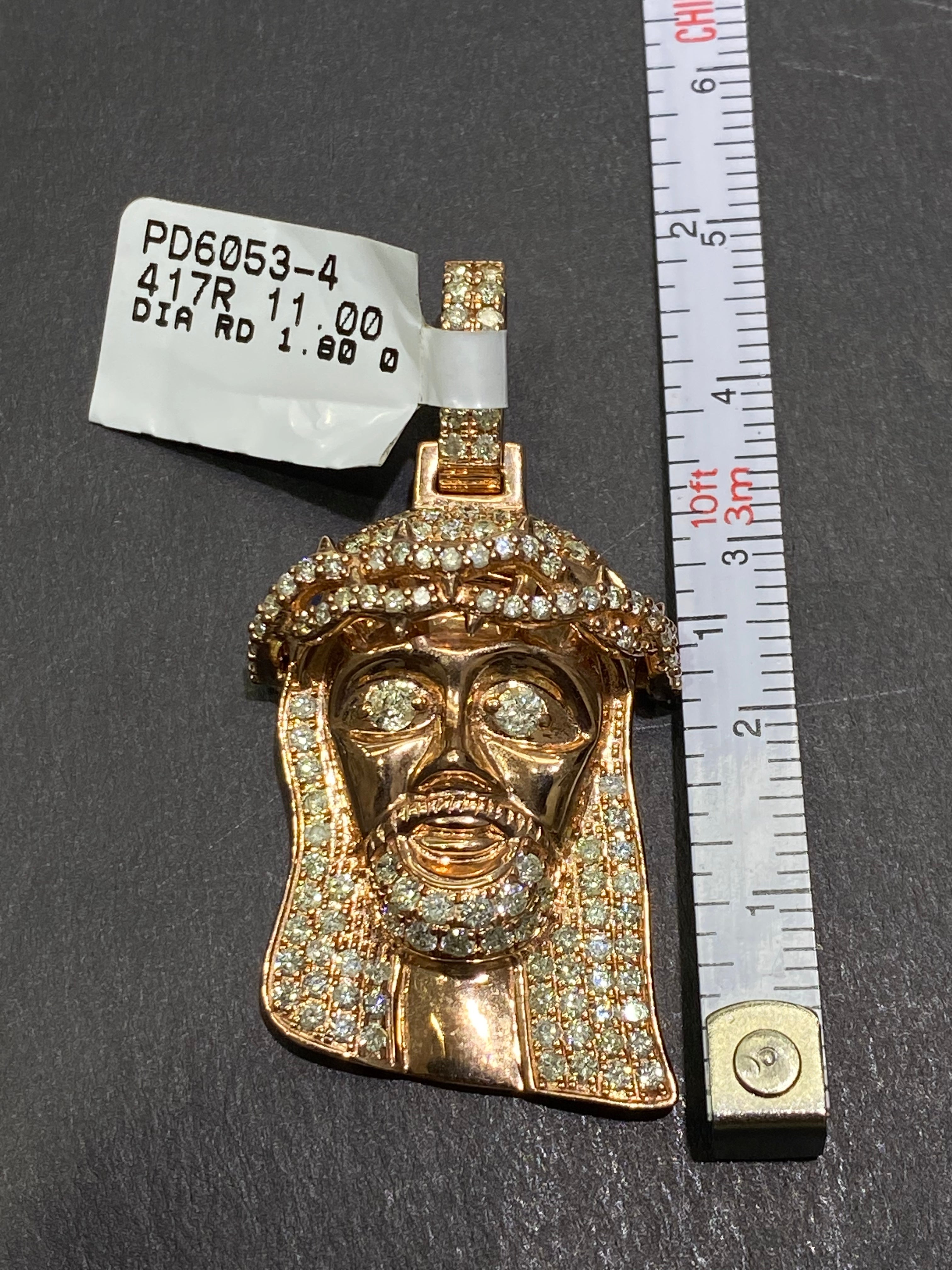New 14k Vs1 โIced Jesus piece โ 3 cts.t.w Natural Diamond ๐ Pendant