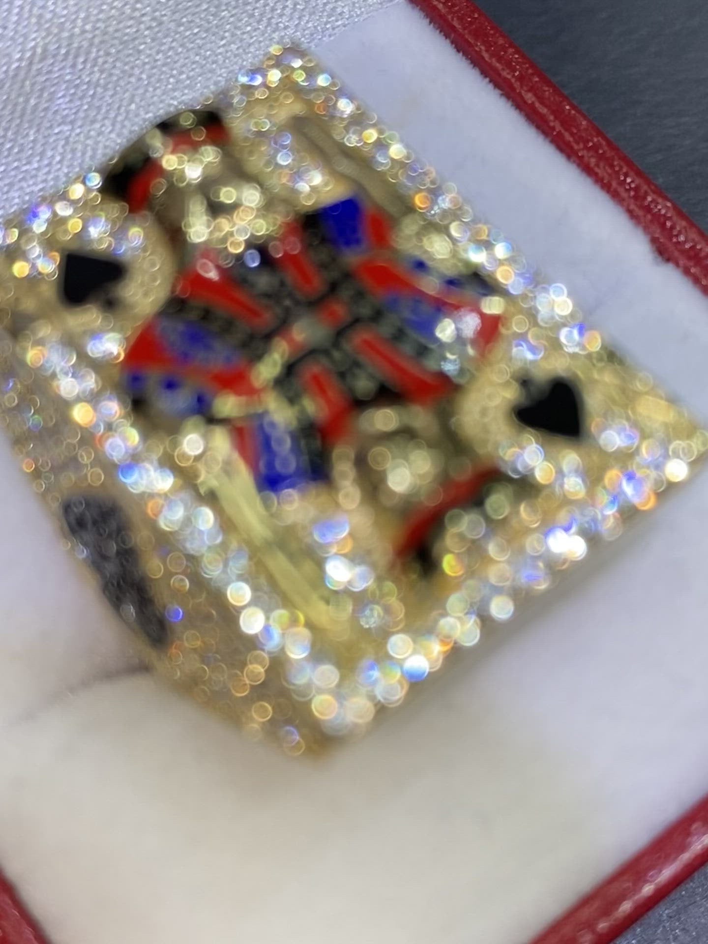 new 10k king ace of spades ring “sizing available “