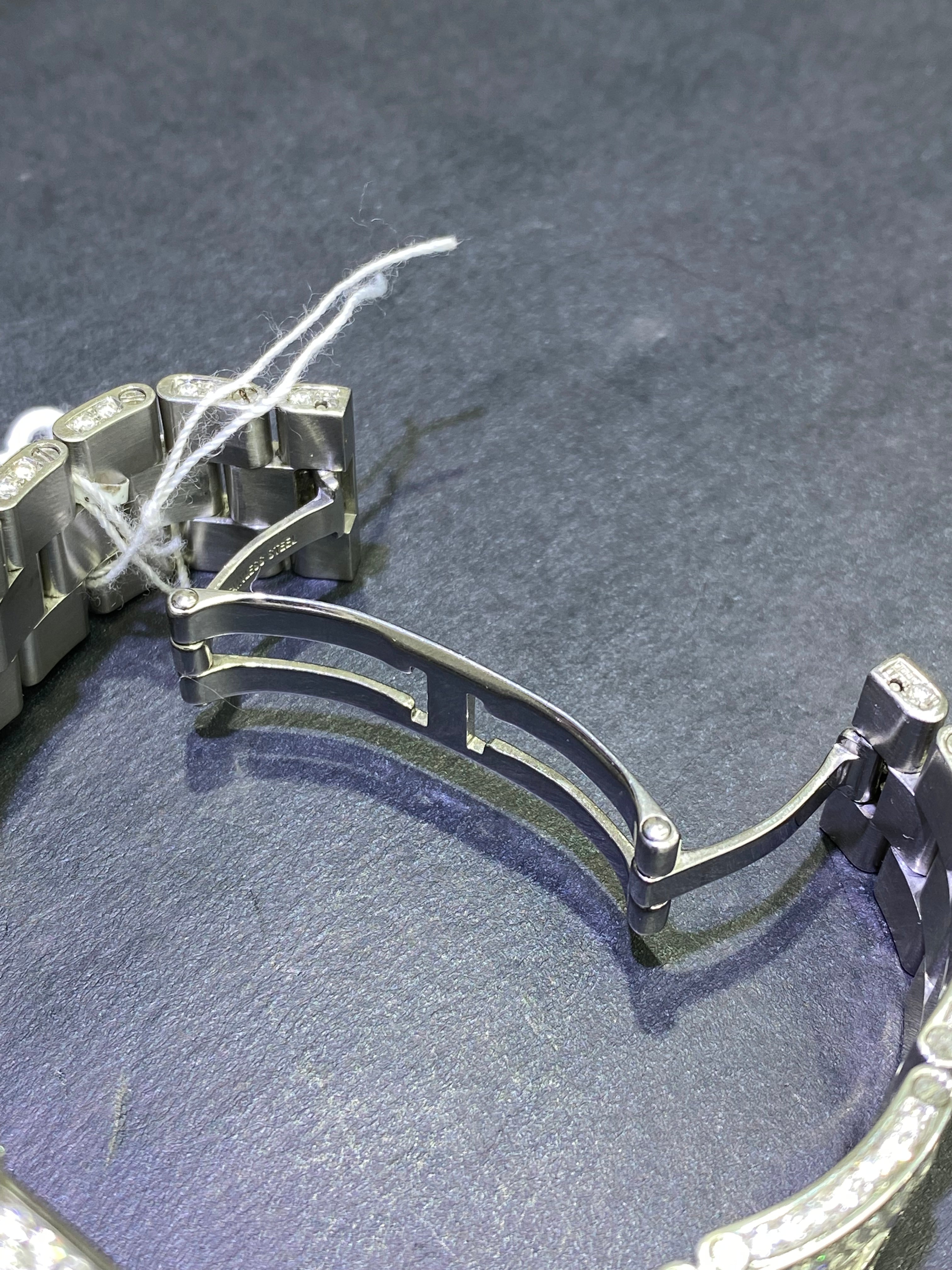 36mm Cartier Roadster 20 cts Vvs1 iced Bustdown 1of 1 "iced out" cartier bust down watch stainless steel