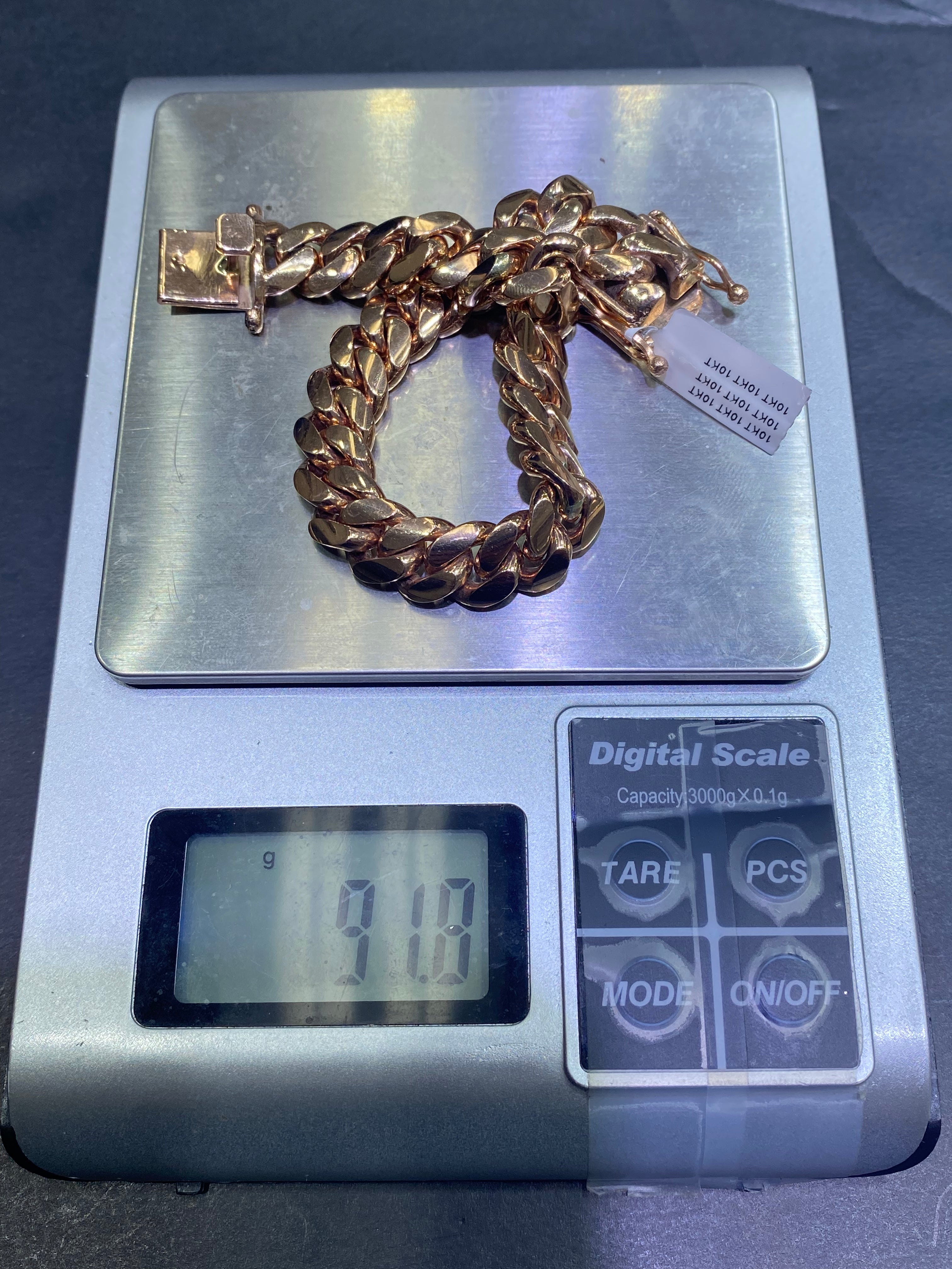 new 10k rose gold handmade miami cuban link bracelet