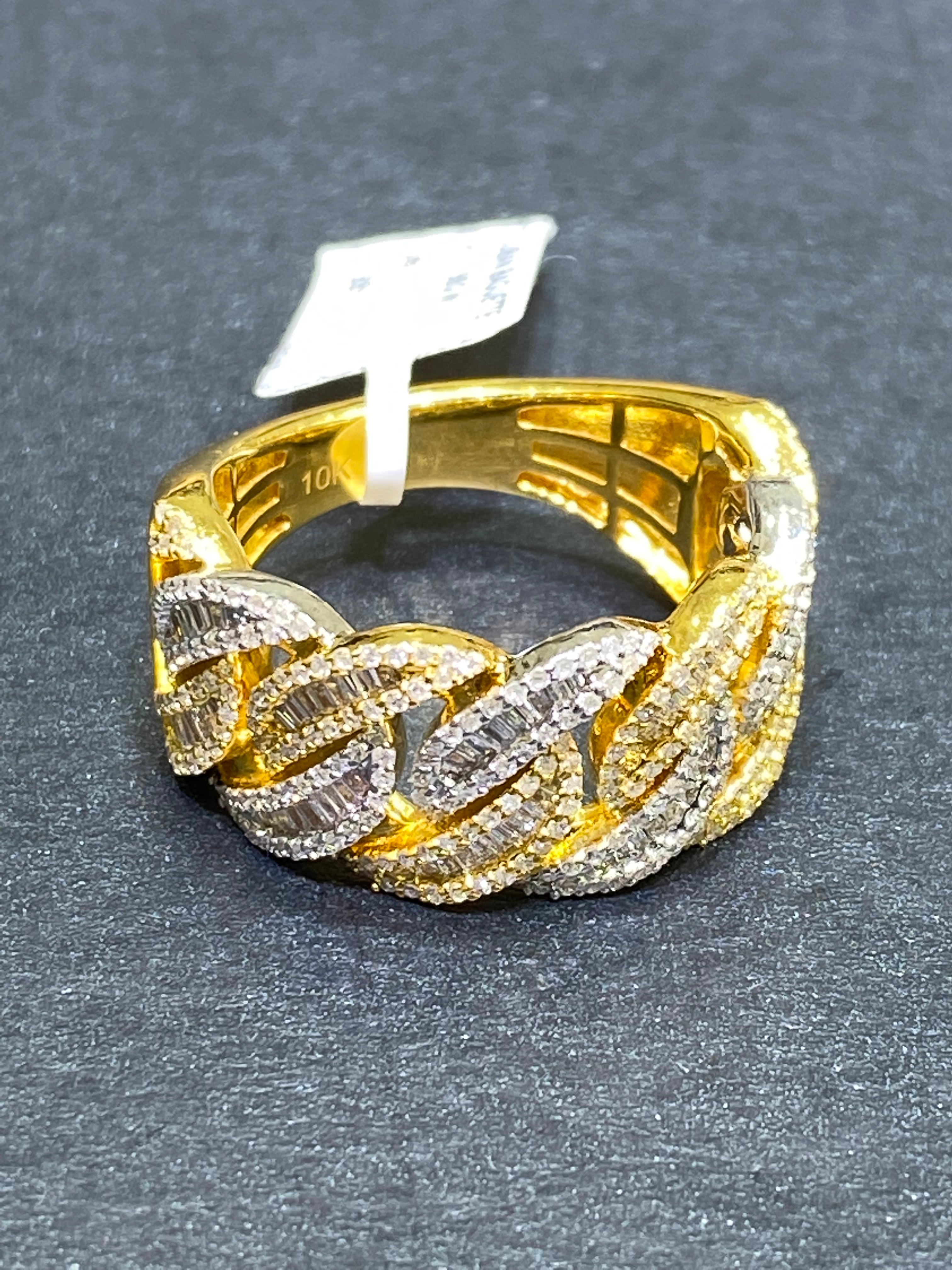 new 10 k “iced” diamond💎 miami cuban link ring 1.7cts vs1