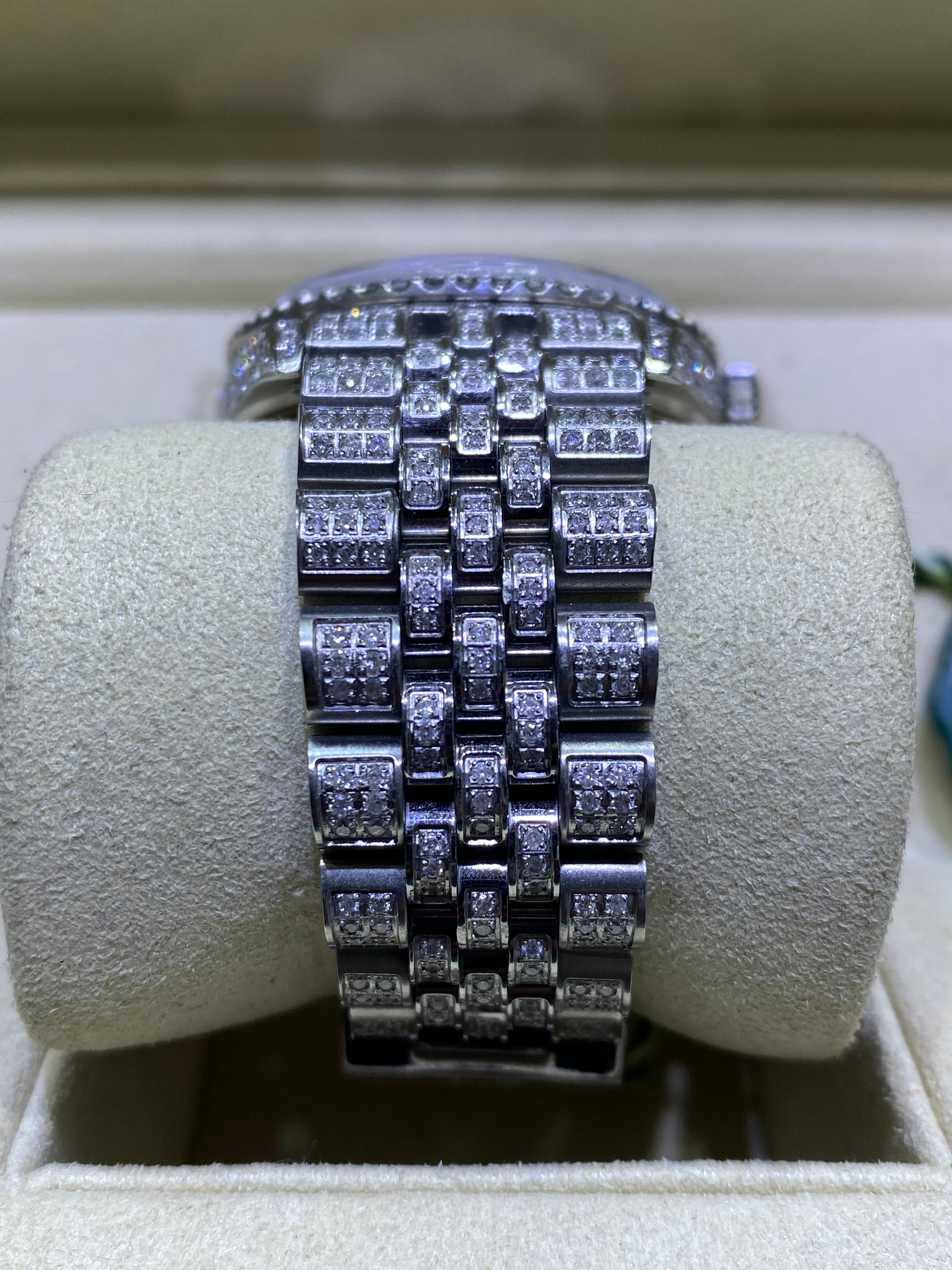 36mm rolex โiced bustdown โ 15cts natural diamond ๐ vs1