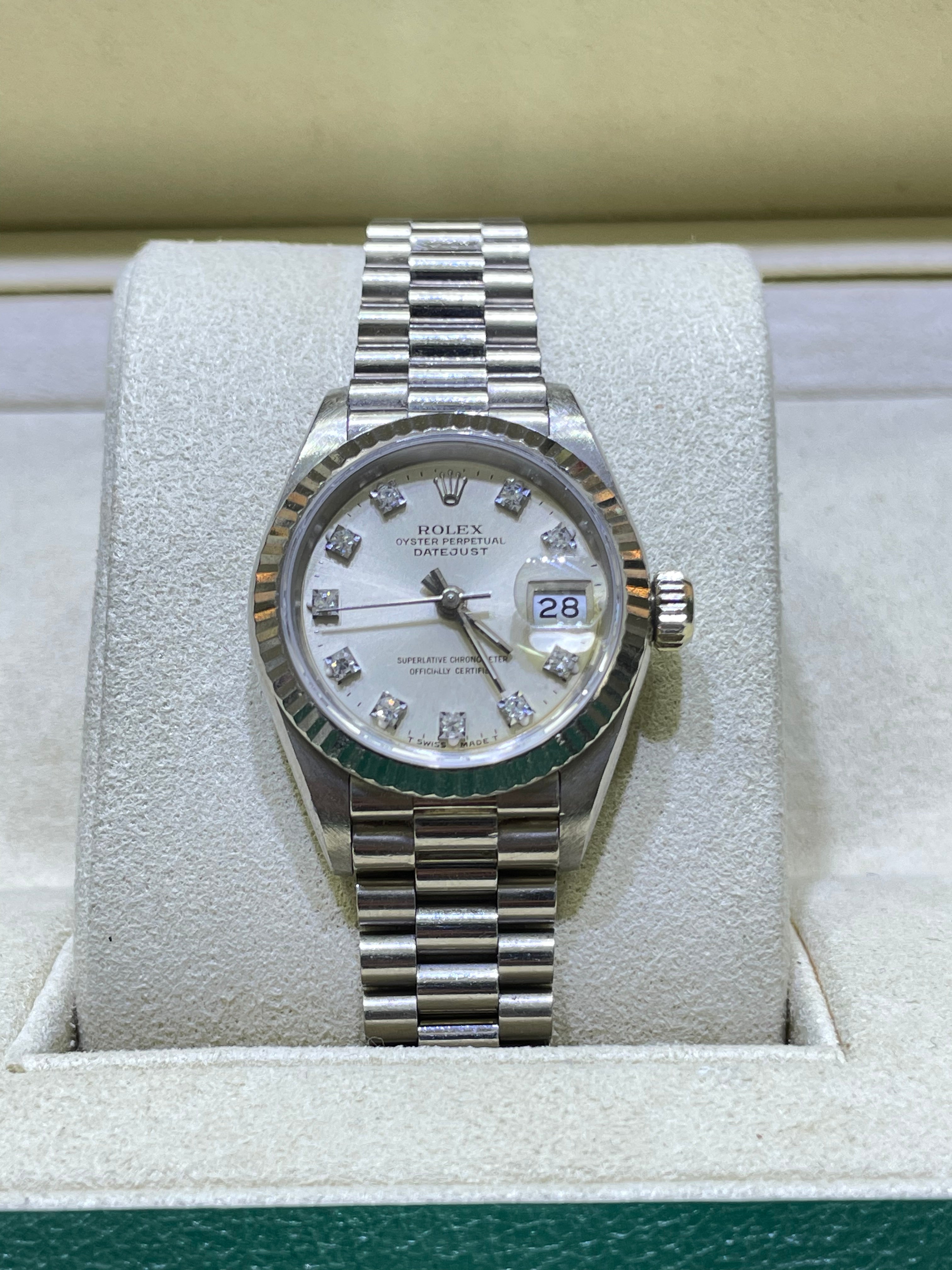 Rolex 18k solid white gold