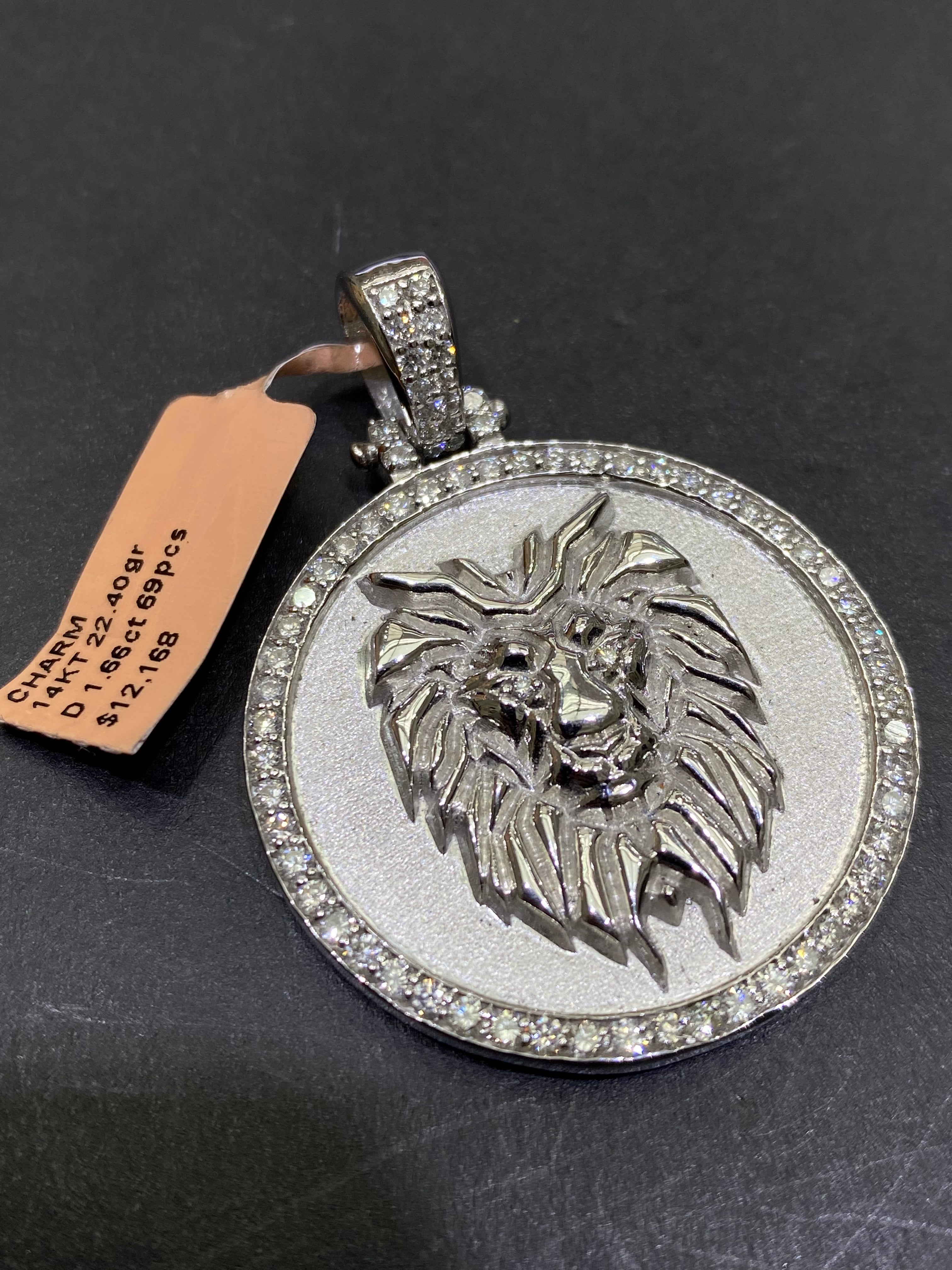 New14k custom white gold 2 ct Vs-1 natural diamonds