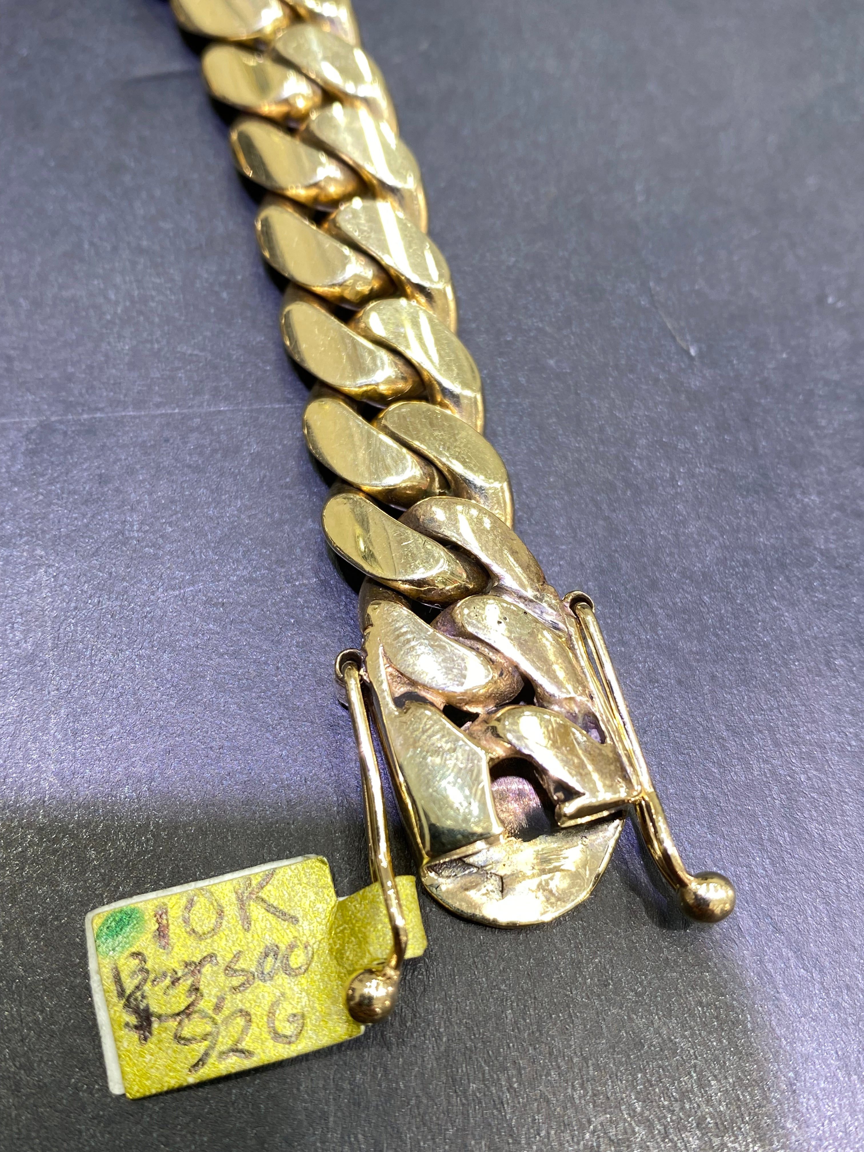 new 10k handmade solid miami cuban link bracelet