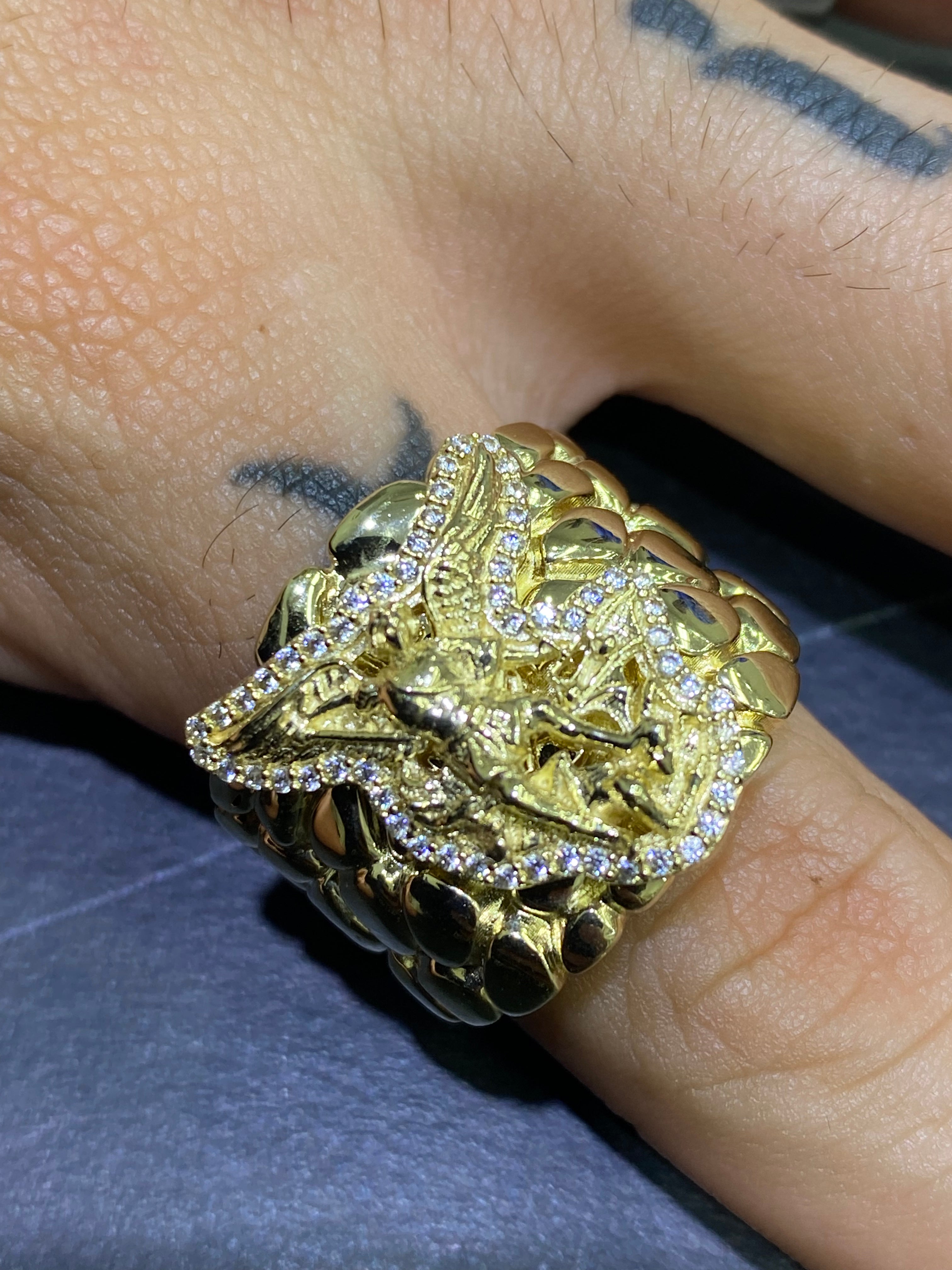 new 10k angel michael ring 9grams