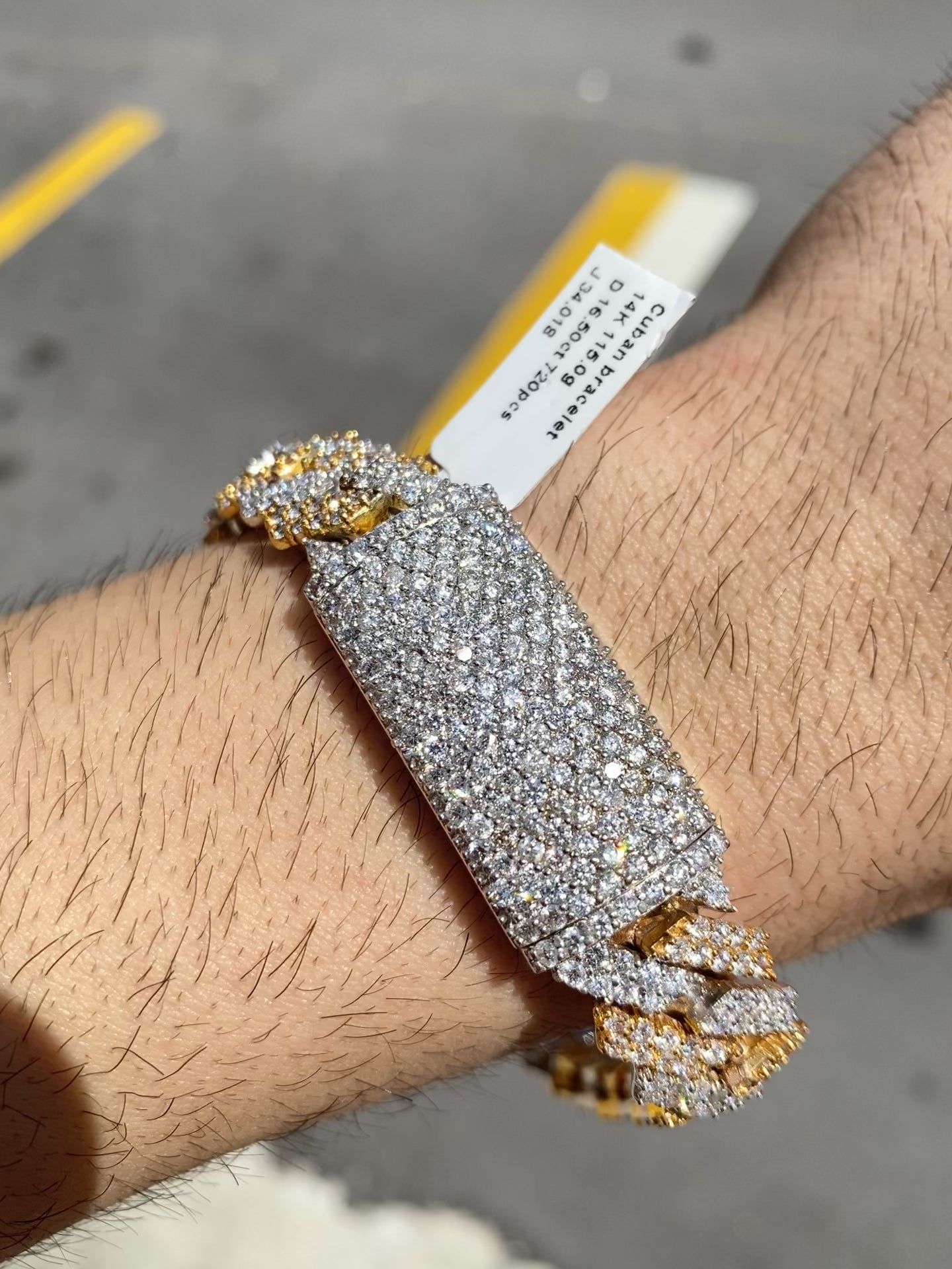 iced out cuban link bracelet