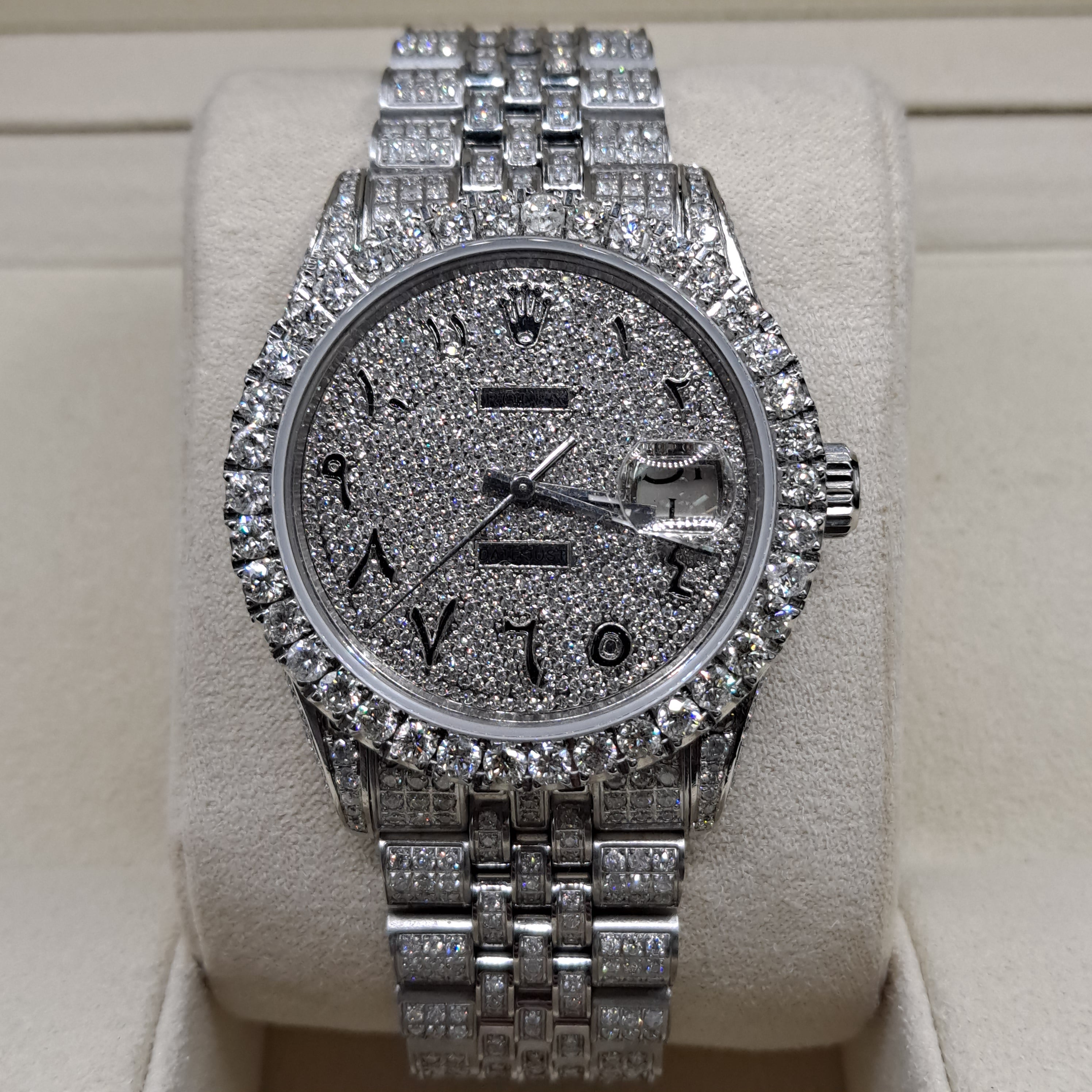 rolex #1601 arabic dial rolex 15cts natural