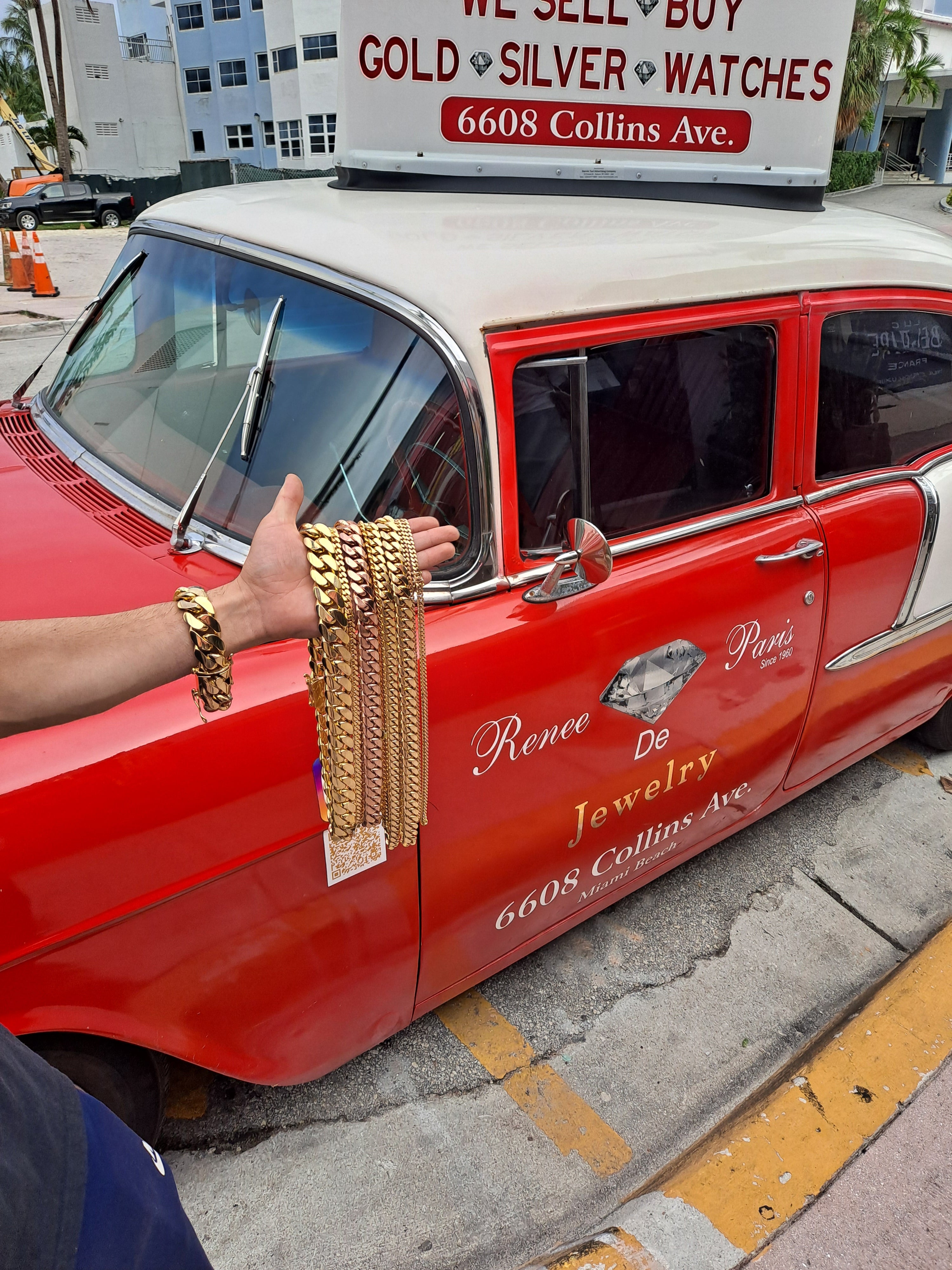 solid 10k new miami cuban link 45 grams 5.4mm 24inch