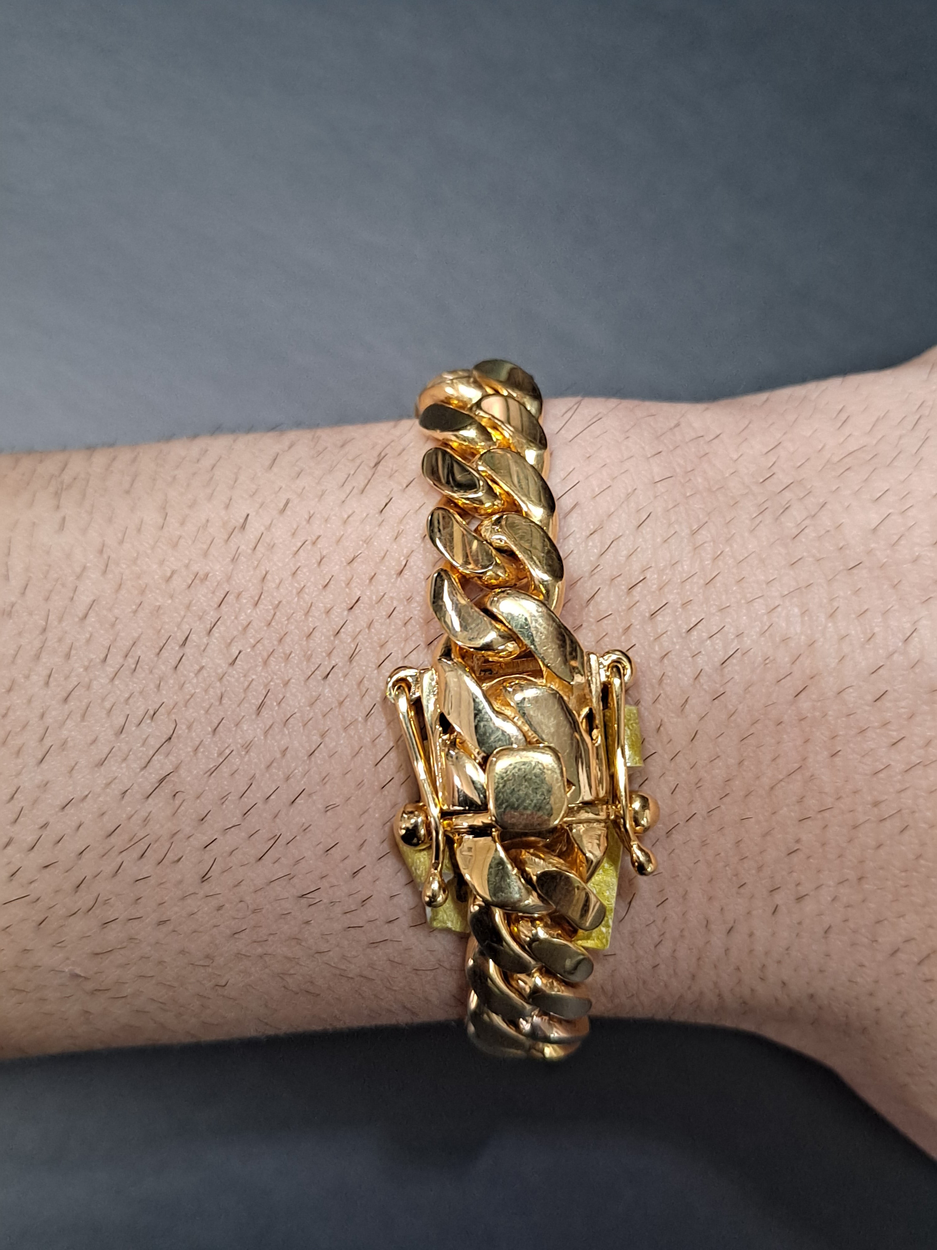 new 14k miami solid cuban link bracelet, 10mm 68.9 grams 8.5 inches