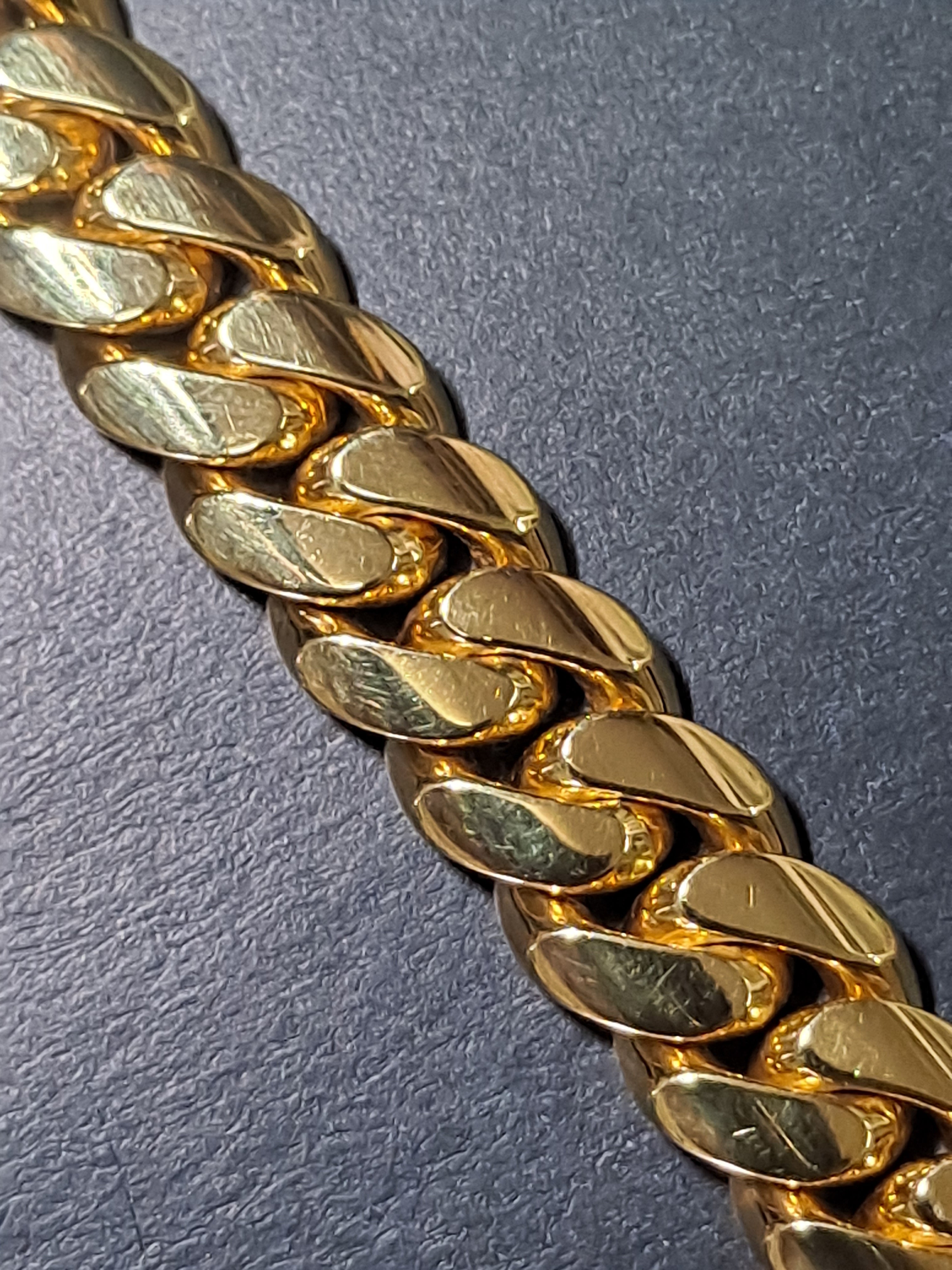 new 14k miami solid cuban link bracelet, 10mm 68.9 grams 8.5 inches
