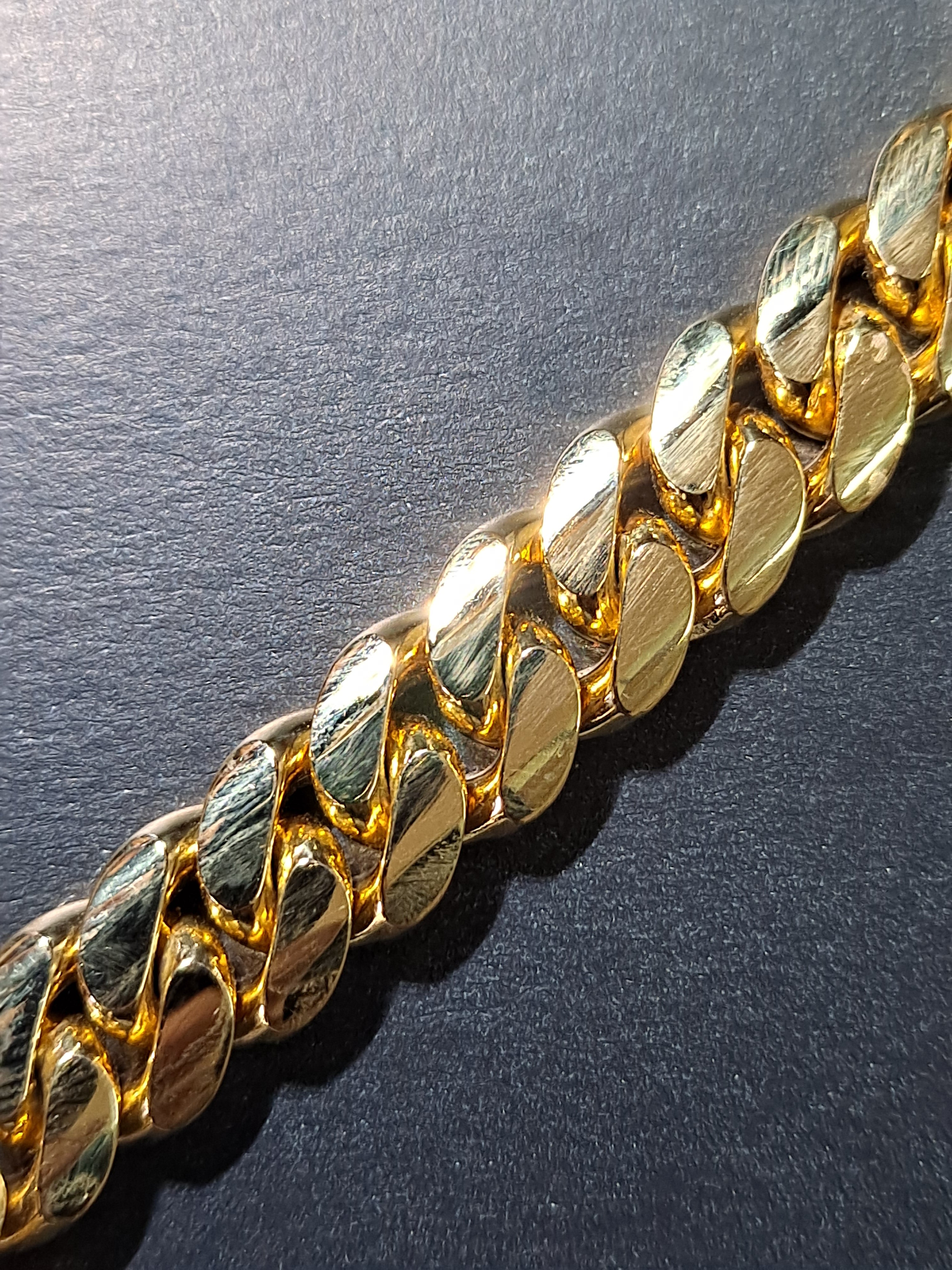 new 14k miami solid cuban link bracelet, 10mm 68.9 grams 8.5 inches