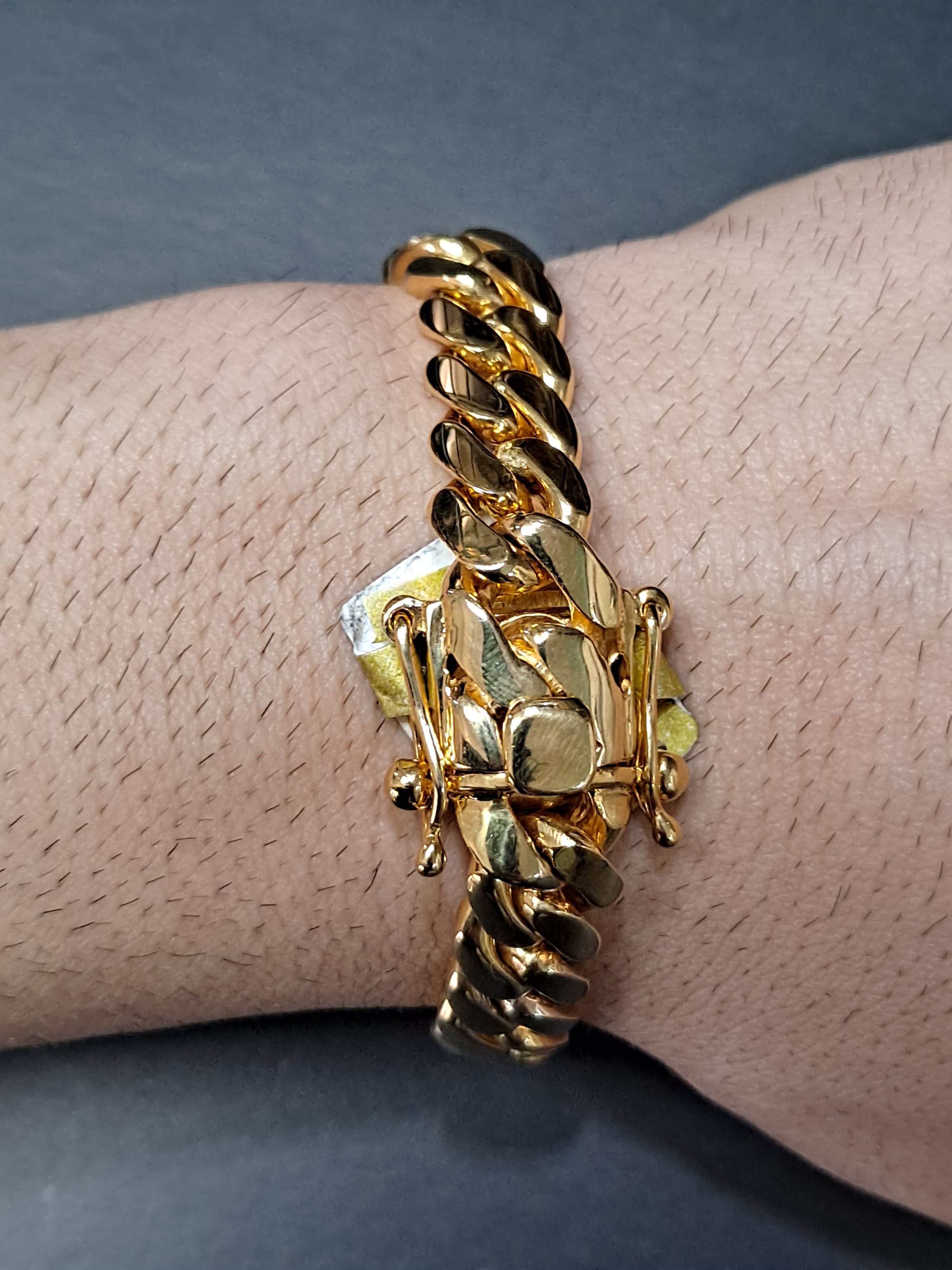 new 14k miami solid cuban link bracelet, 10mm 68.9 grams 8.5 inches
