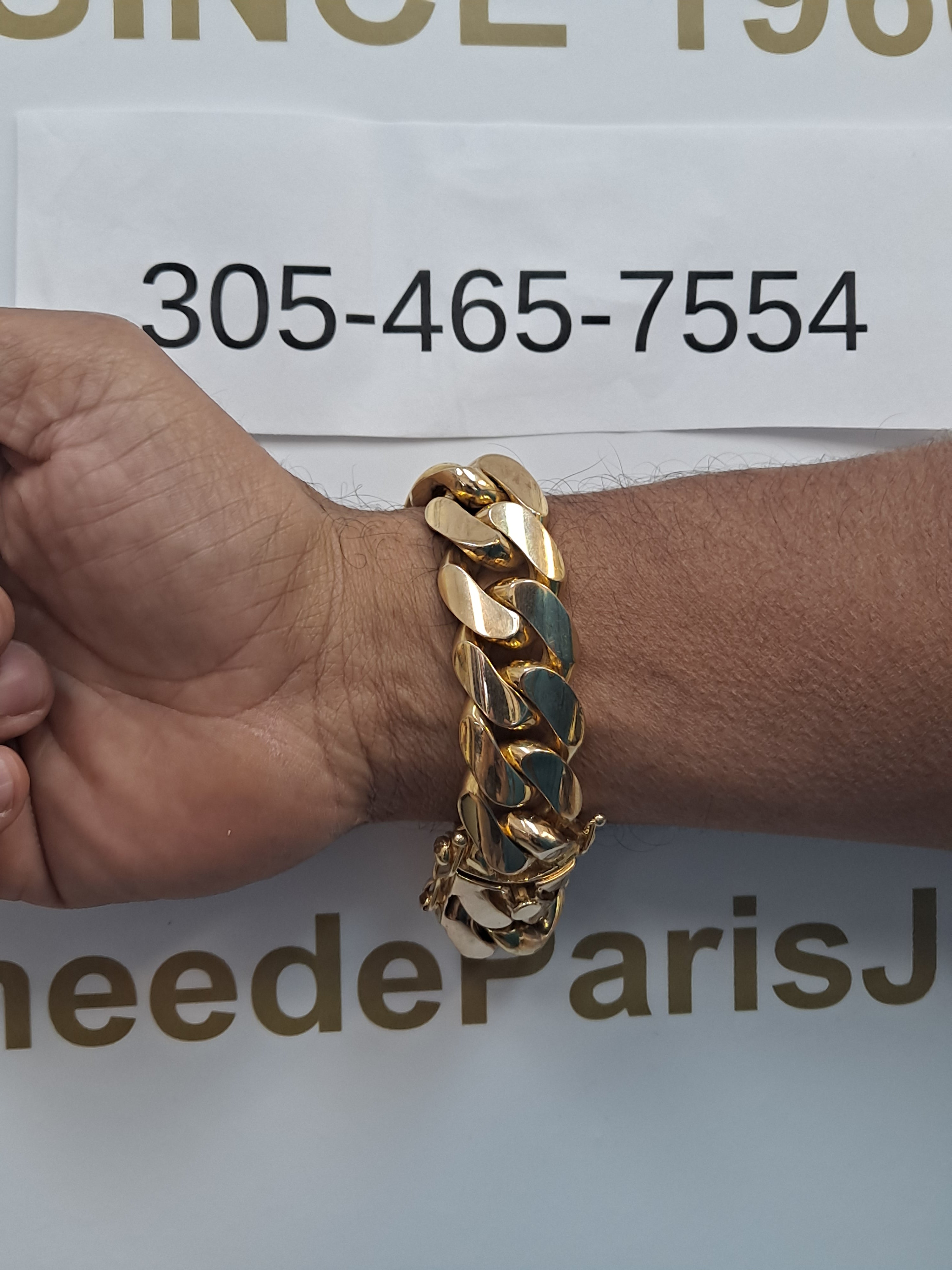 handmade 10k 25mm solid miami cuban link 329 grams bracelet
