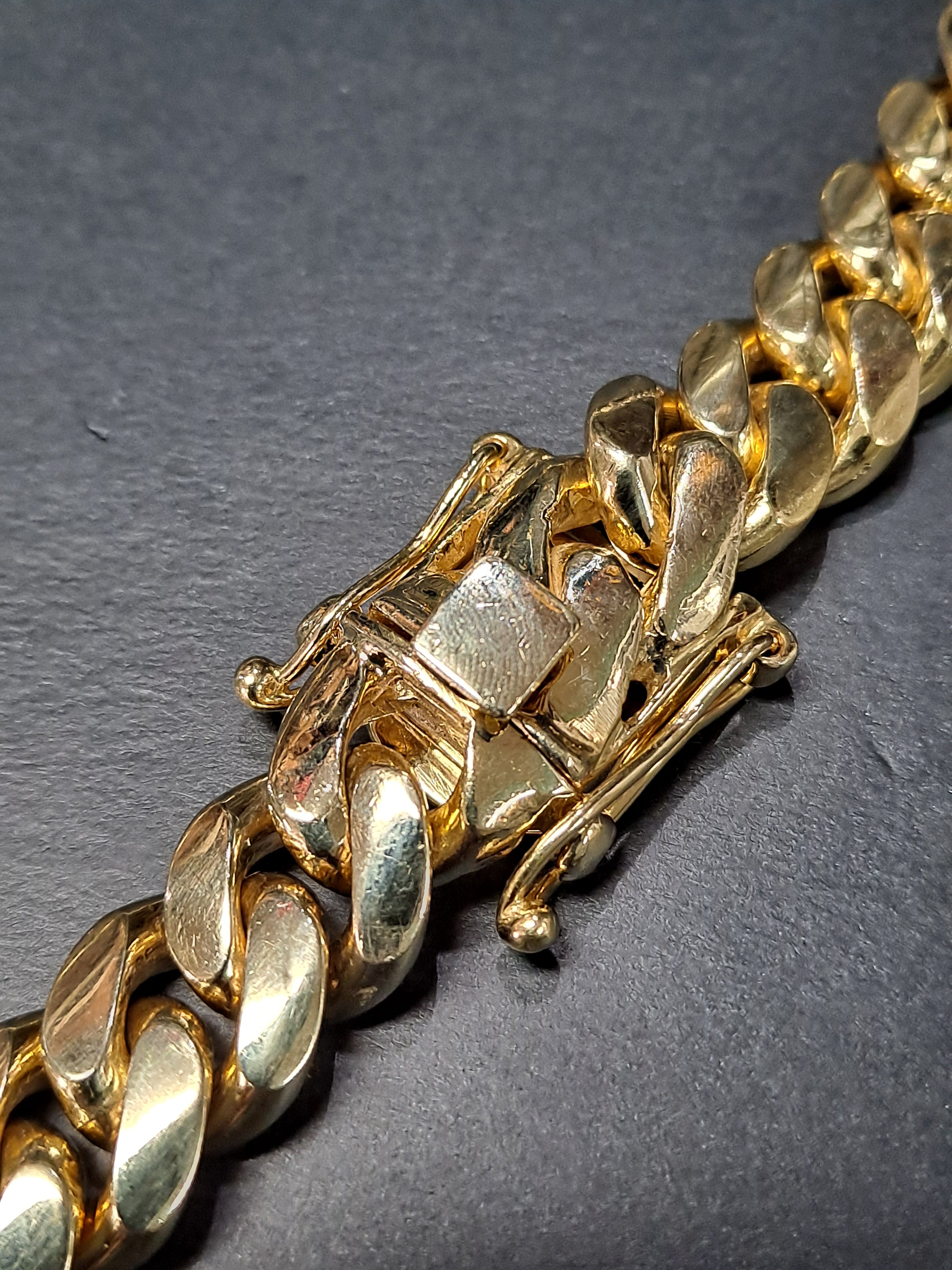 new14k 8.5mm solid miami cuban link 136 grams 24inches