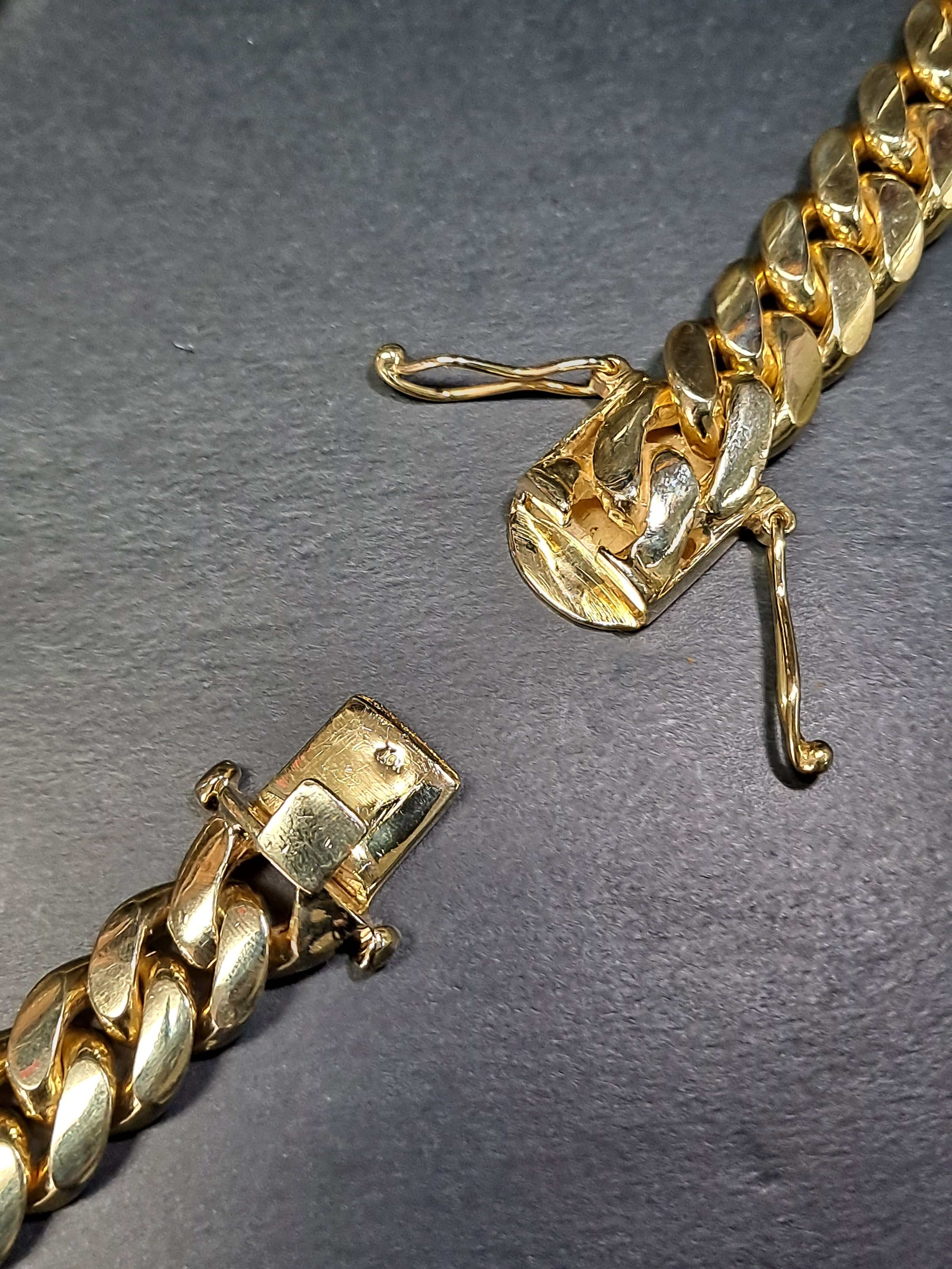 new 14k solid miami cuban link