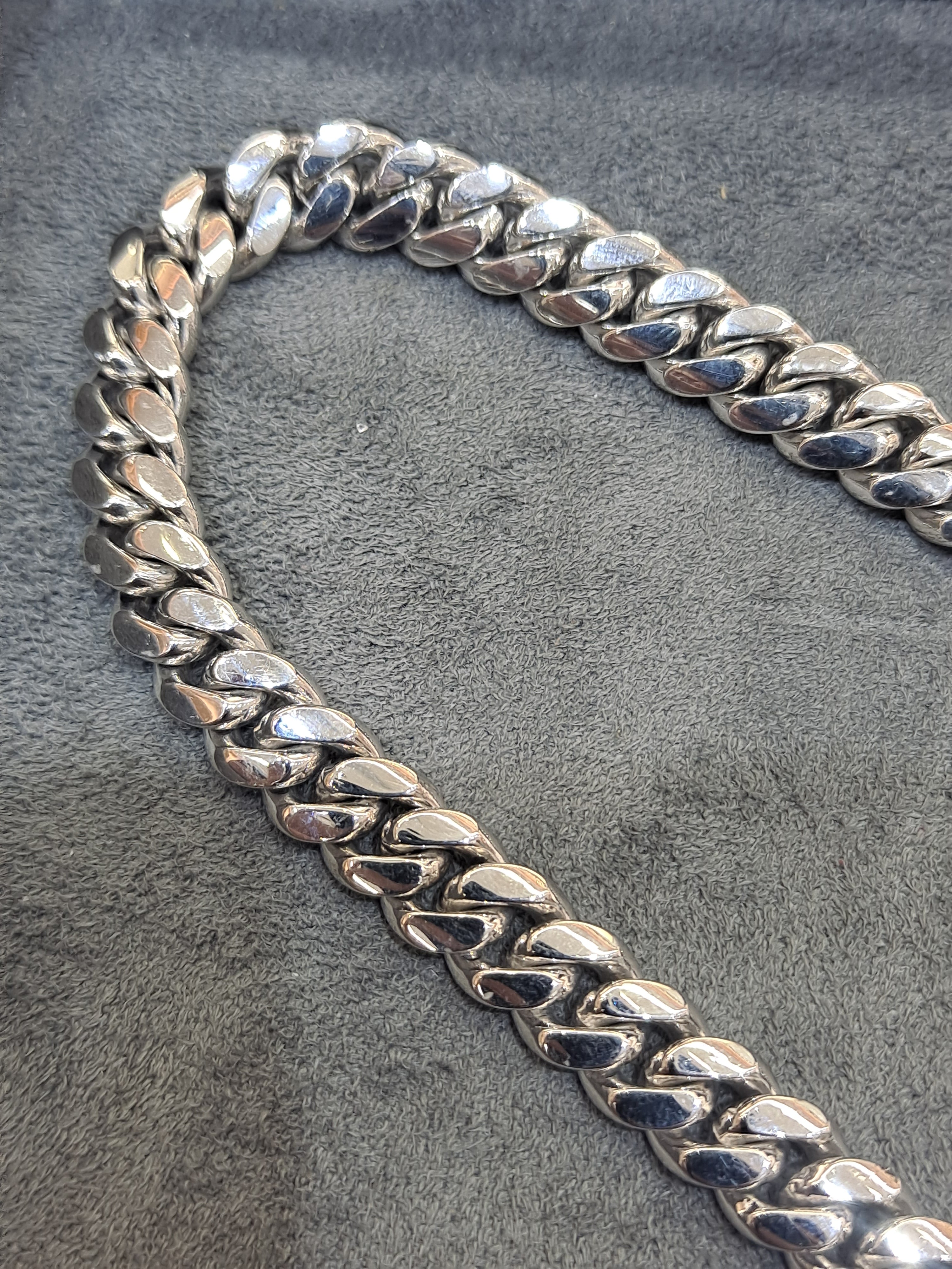 new 10k 8mm white gold solid miami cuban link 115 grams 22 inches